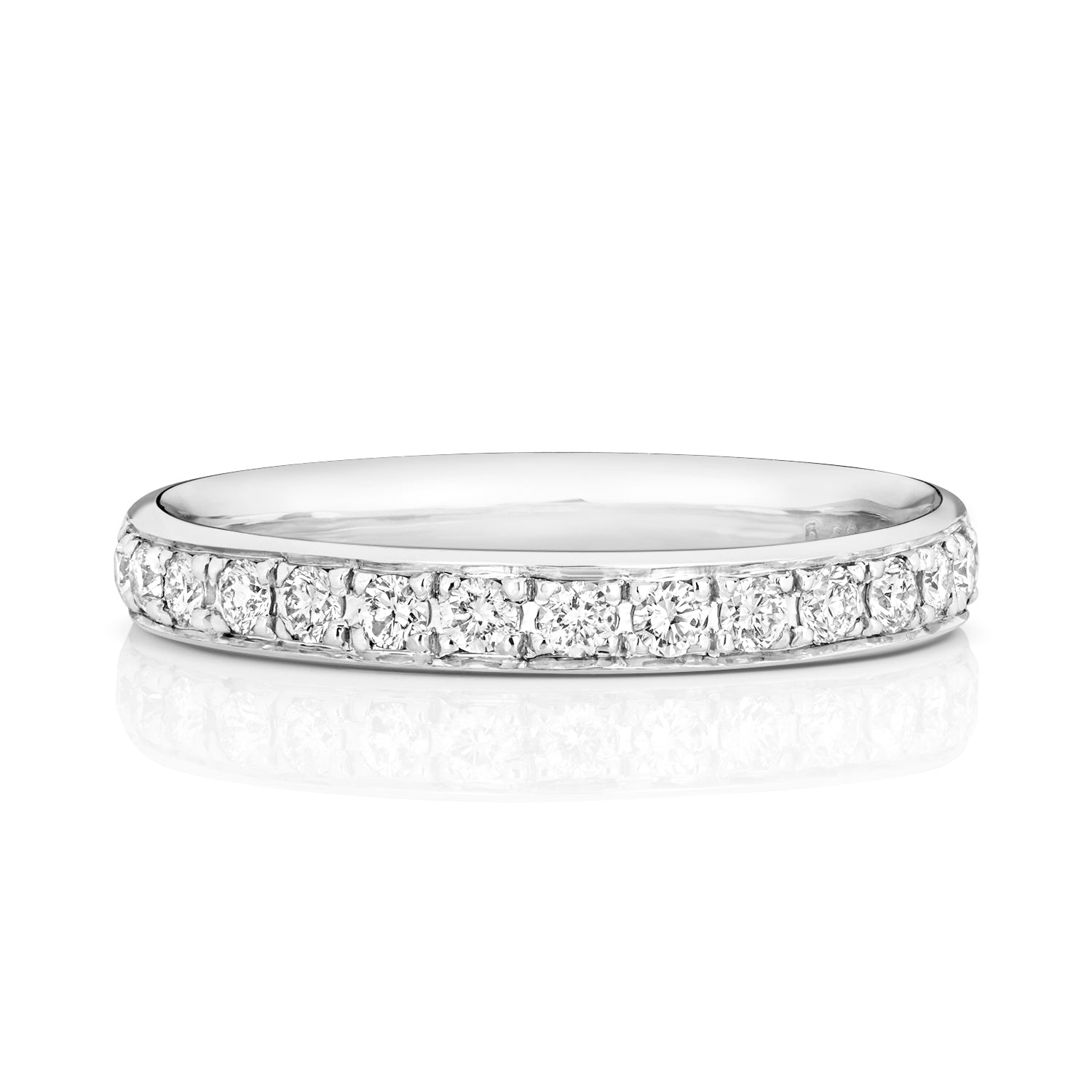 DIAMOND GRAIN SET ETERNITY RING IN PLATINUM
