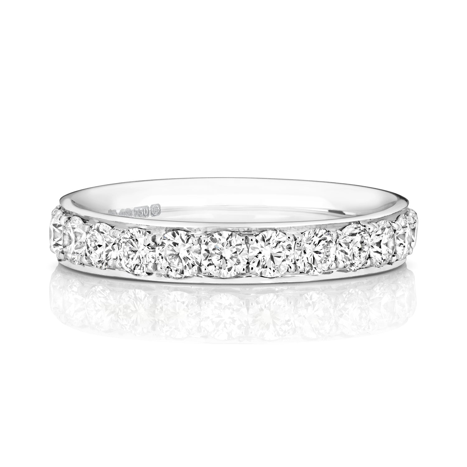 DIAMOND GRAIN SET ETERNITY RING IN PLATINUM