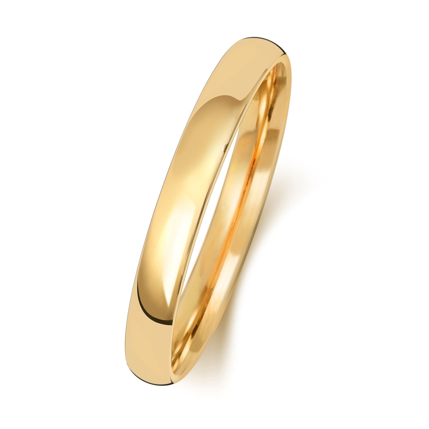 18CT GOLD 2.5MM SLIGHT COURT HEAVY WEDDING RING