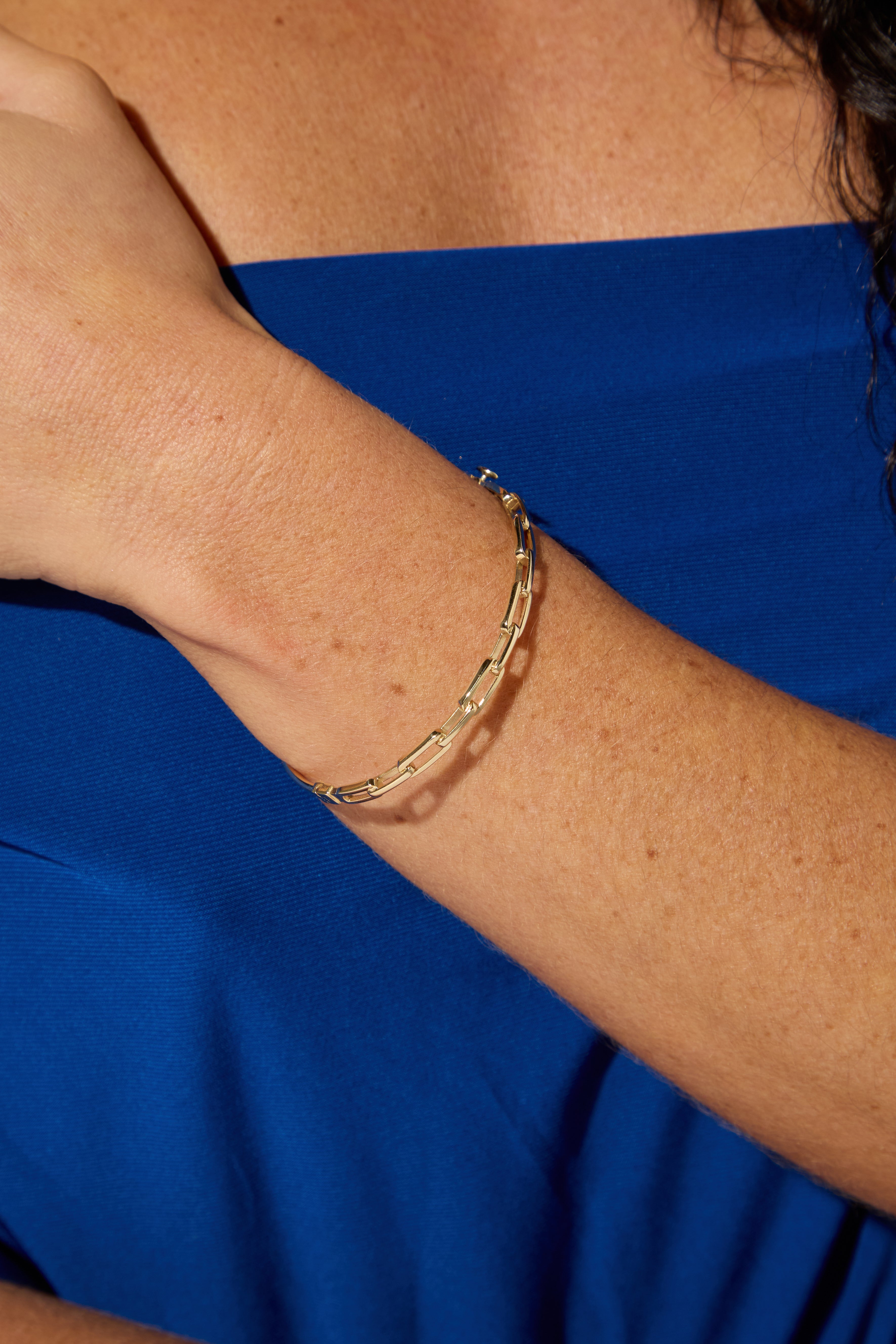 9ct Yellow Gold Paper Clip Bangle