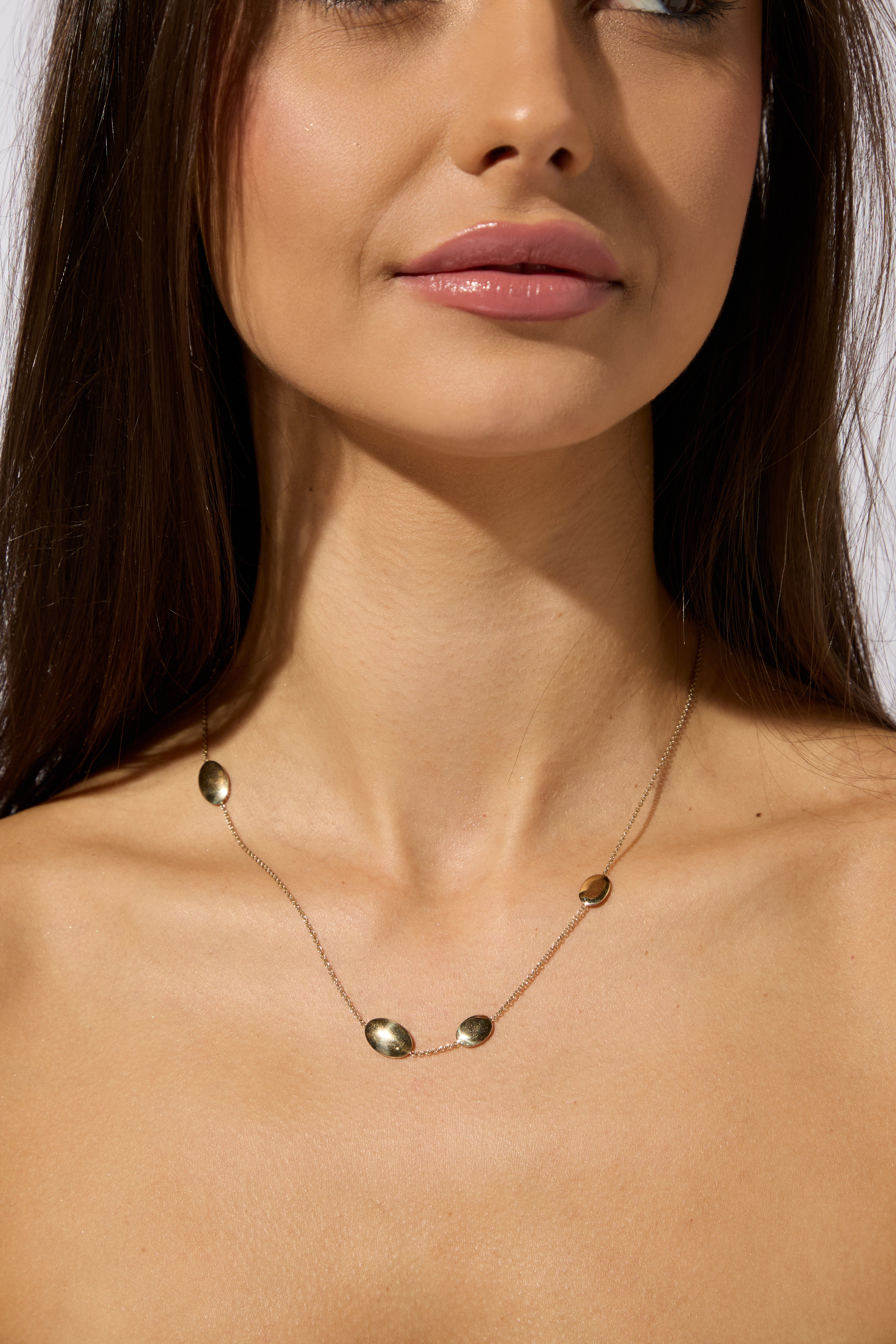 9ct Yellow Gold Flat Oval Link Necklace