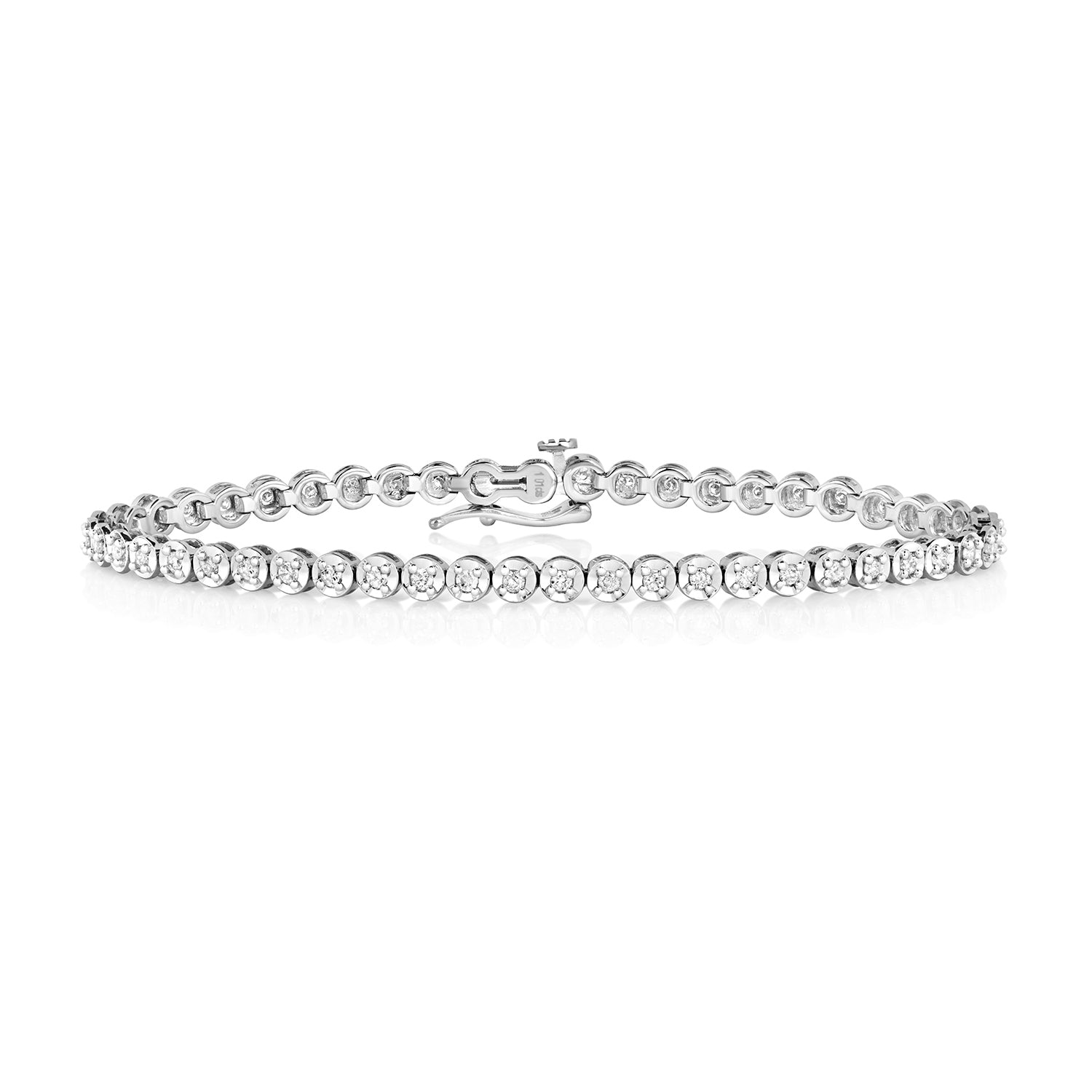 DIAMOND TENNIS BRACELET IN 9CT WHITE GOLD