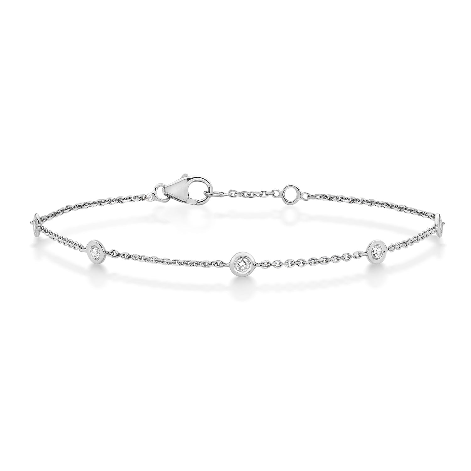 DIAMOND RUBOVER BRACELET IN 9CT WHITE GOLD