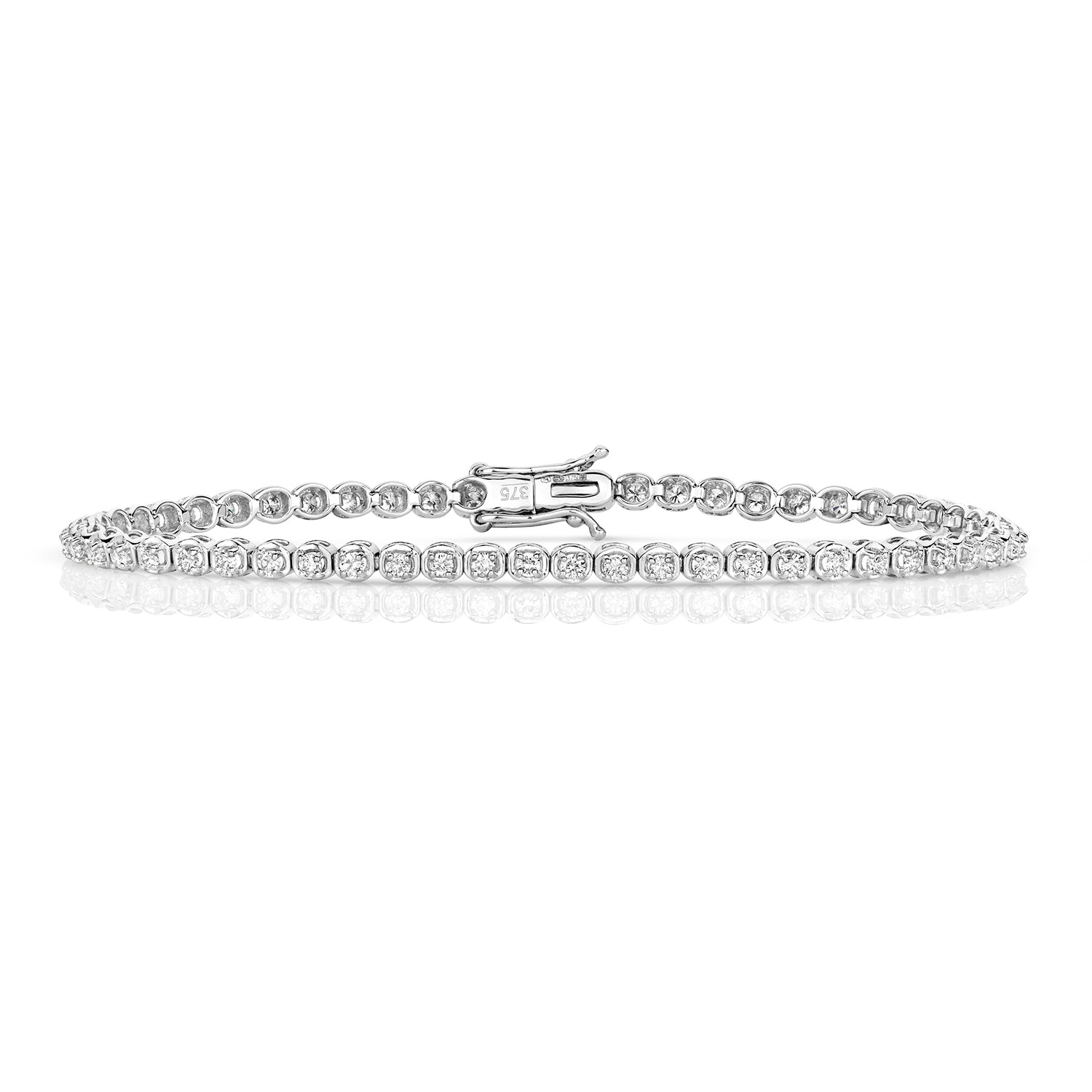 DIAMOND BRACELET IN 9CT WHITE GOLD