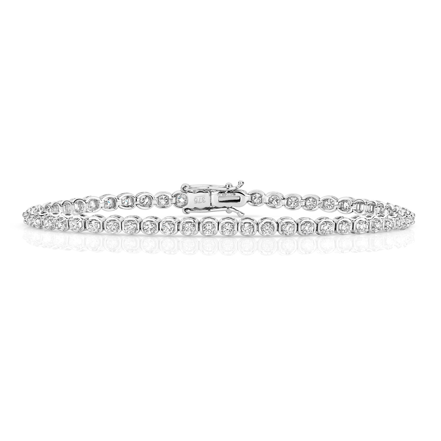 DIAMOND BRACELET IN 9CT WHITE GOLD