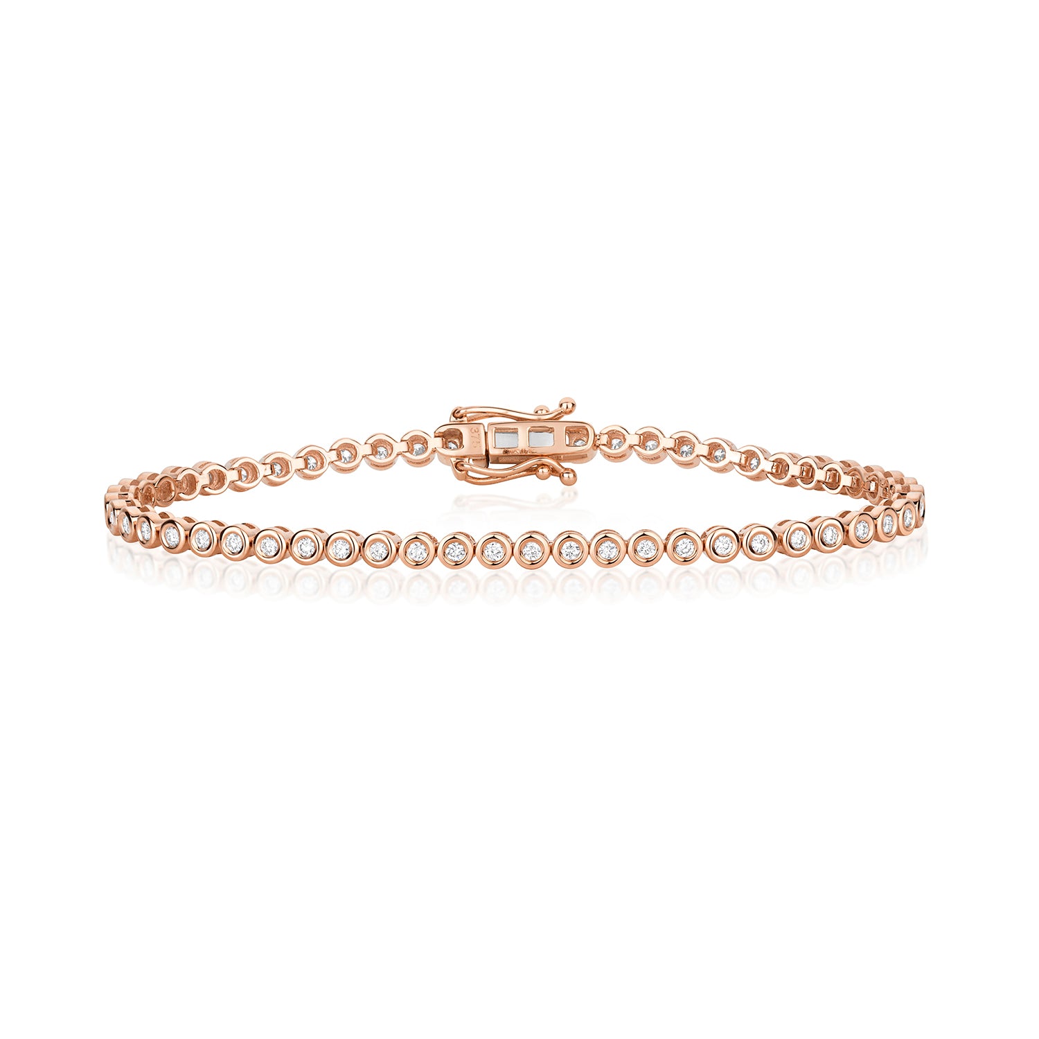 DIAMOND RUBOVER TENNIS BRACELET IN 9CT ROSE GOLD