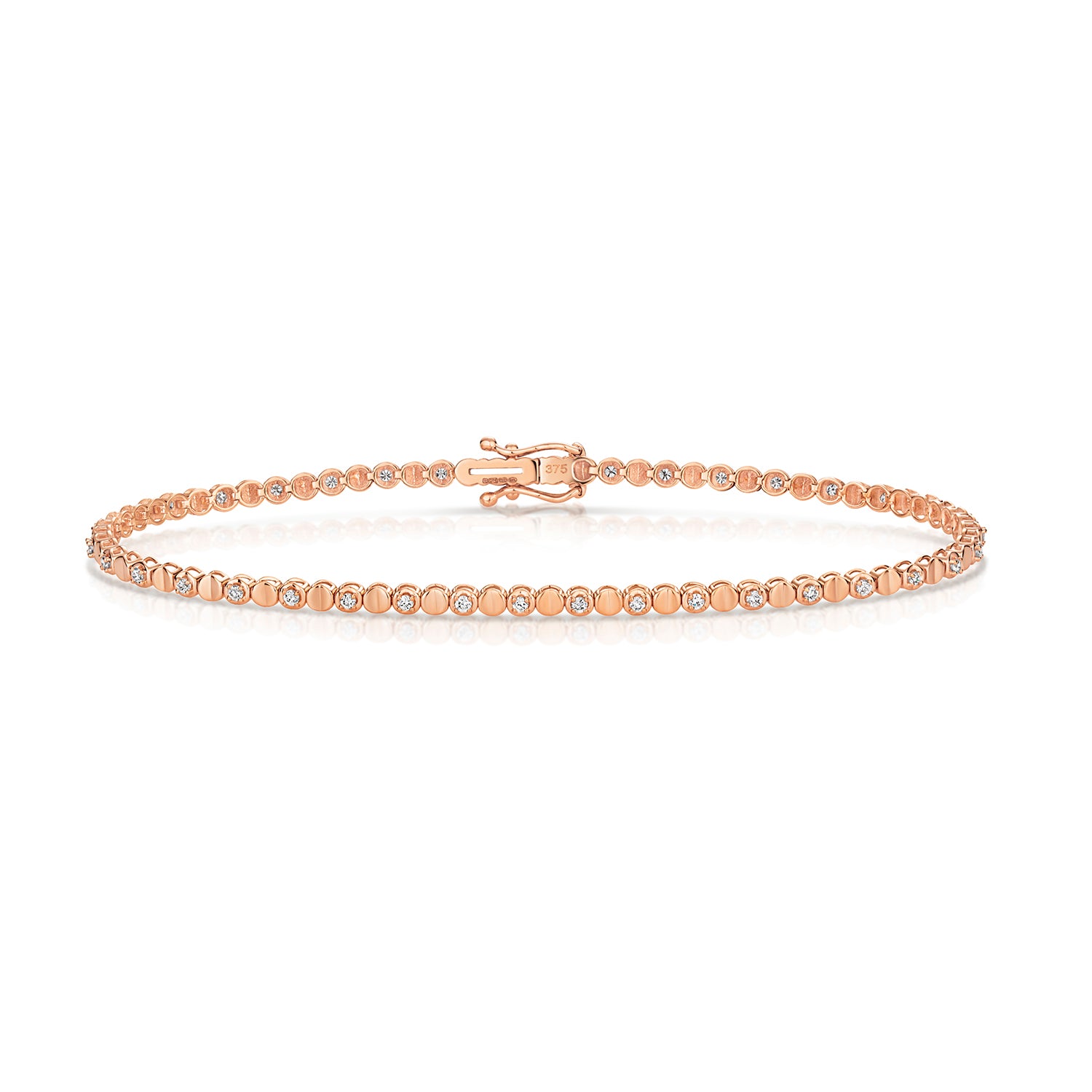 DIAMOND TENNIS BRACELET IN 9CT ROSE GOLD