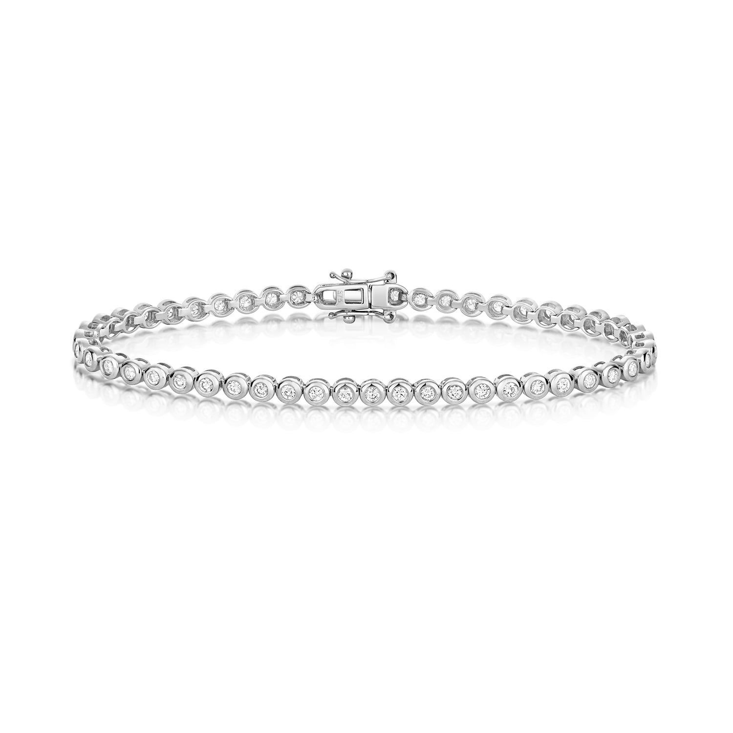 DIAMOND BRACELET IN 9CT WHITE GOLD