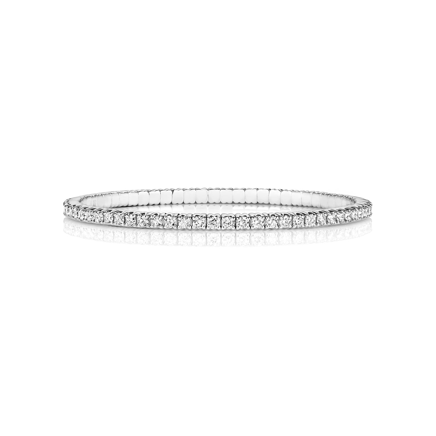 DIAMOND STRETCH BANGLE IN 18CT WHITE GOLD