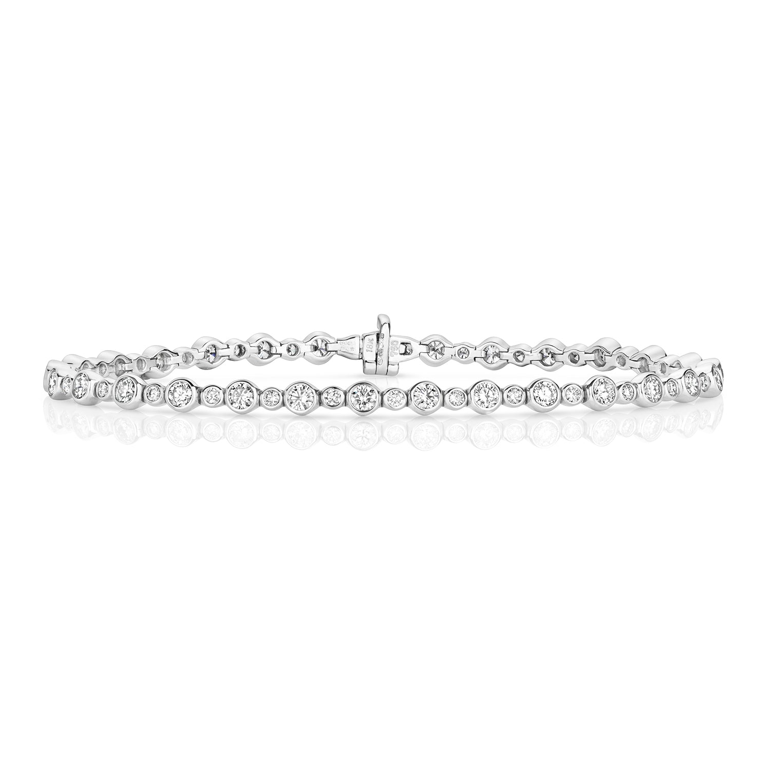 DIAMOND RUBOVER BRACELET IN 18CT WHITE GOLD