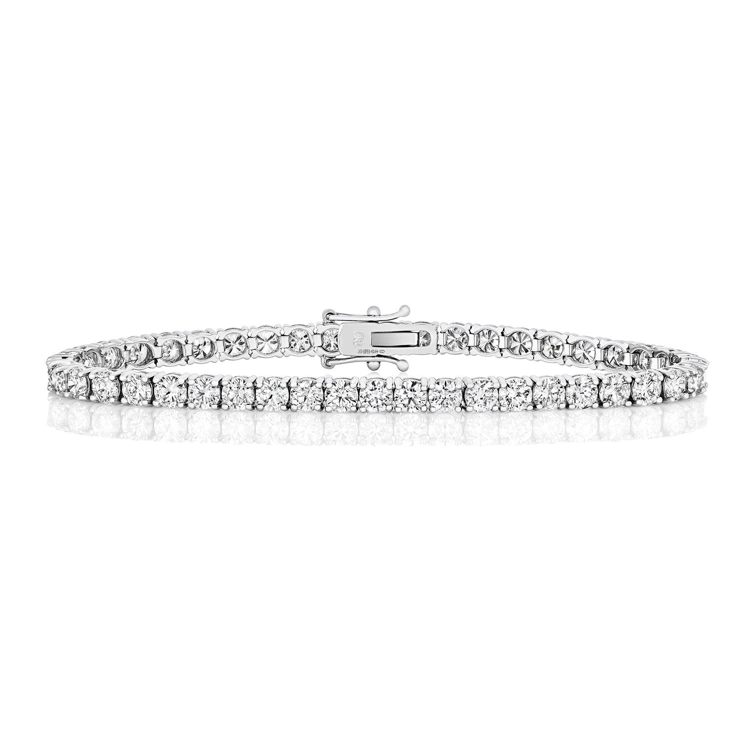 DIAMOND CLAW SET TENNIS BRACELET IN 18CT WHITE GOLD