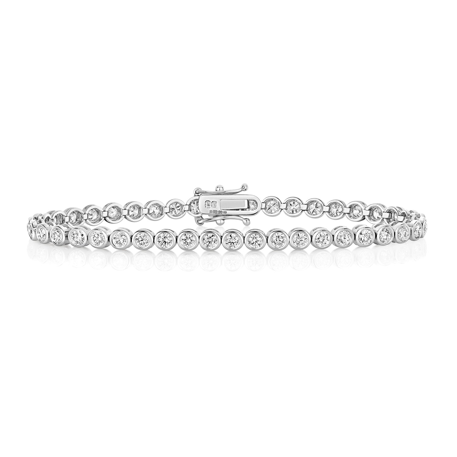 DIAMOND RUBOVER TENNIS BRACELET IN 18CT WHITE GOLD