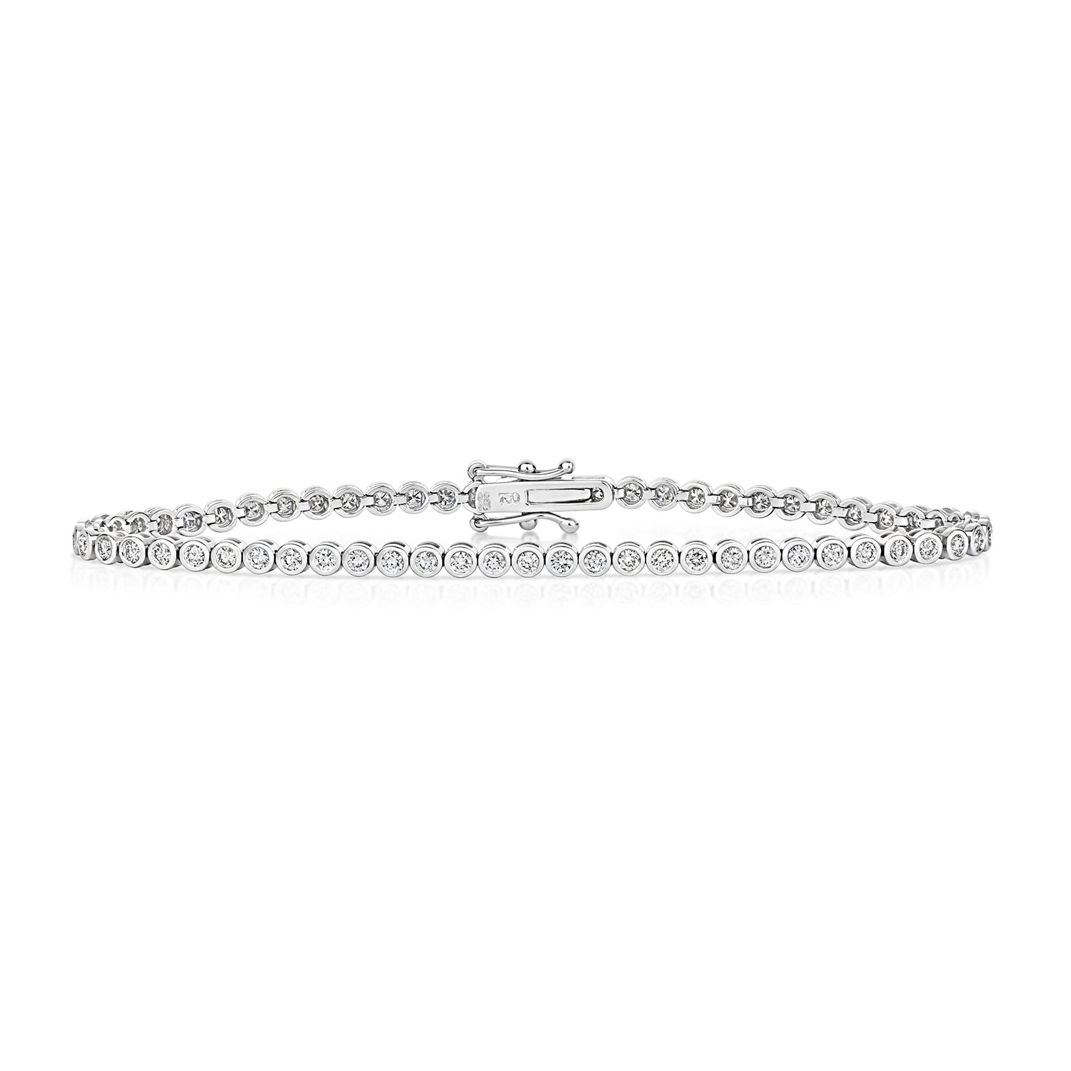 DIAMOND RUBOVER TENNIS BRACELET IN 18CT WHITE GOLD