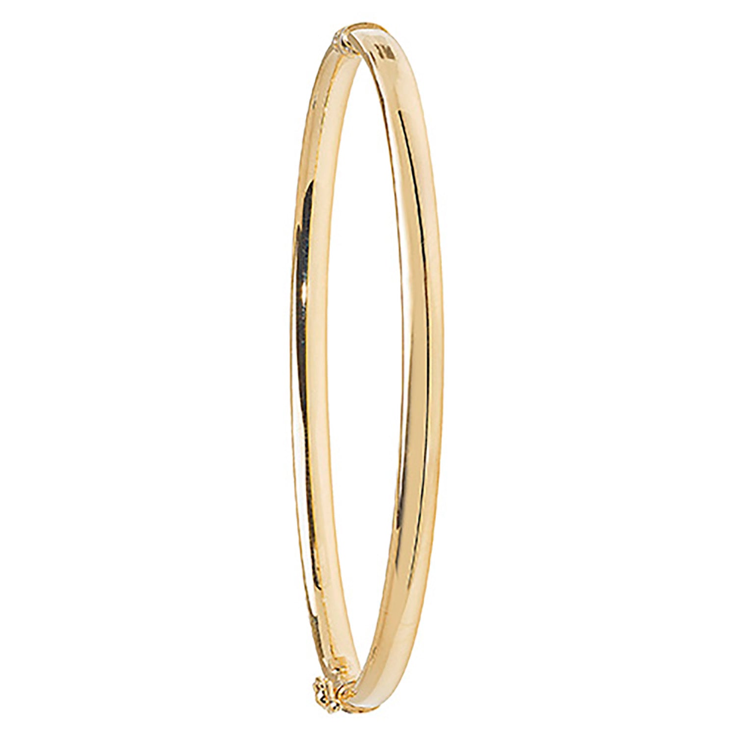 9CT GOLD TUBE HINGED BANGLE