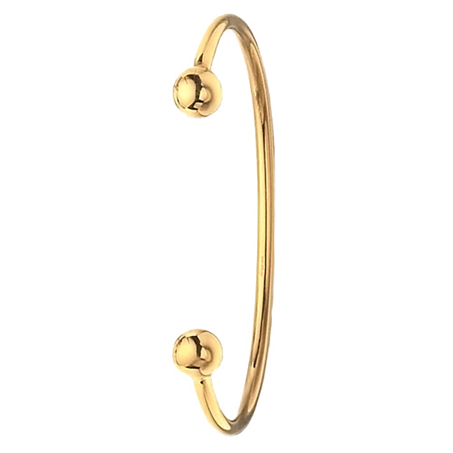 9CT GOLD SOLID TORC BANGLE