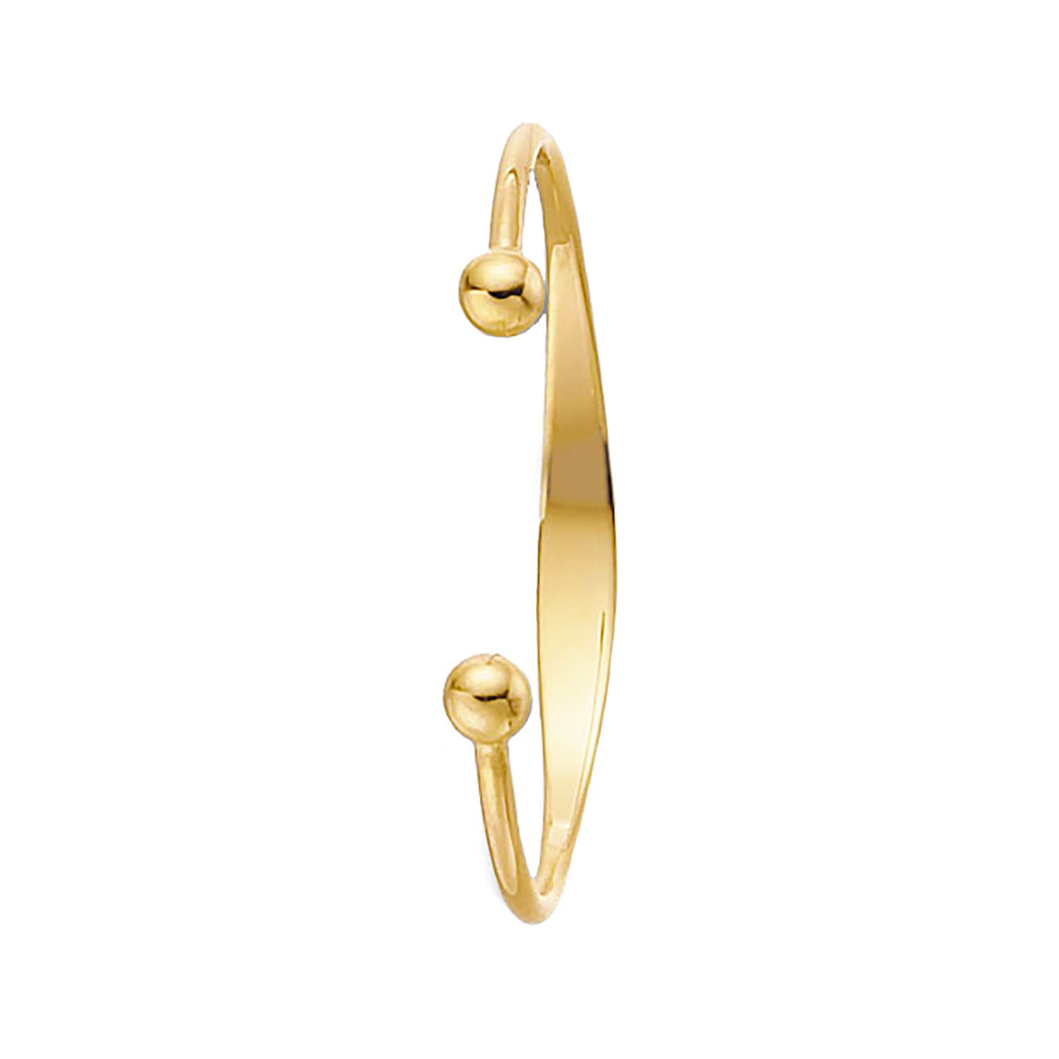 9CT GOLD BABIES' SOLID TORC ID BANGLE