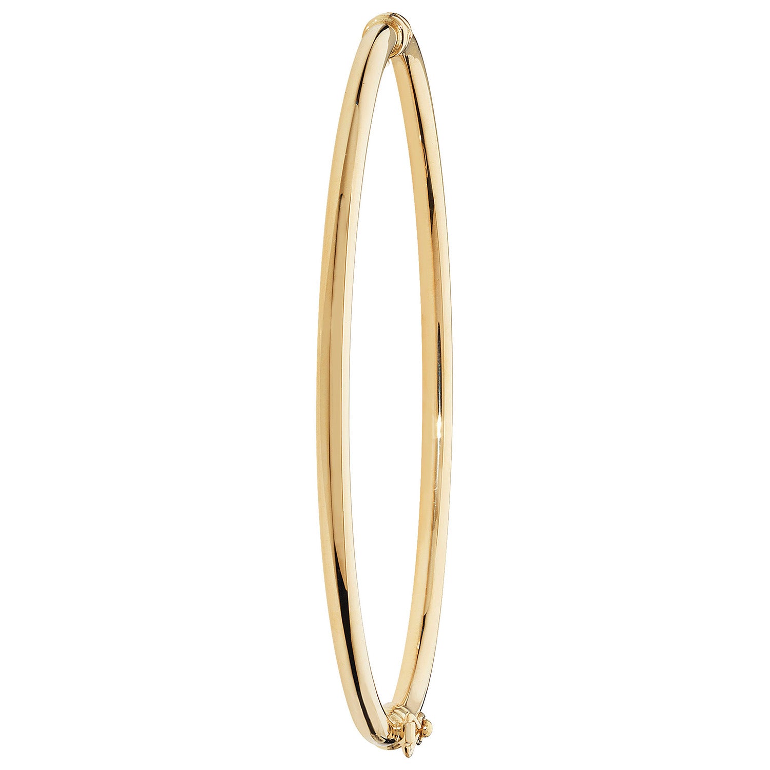 9CT GOLD PLAIN HINGED BANGLE