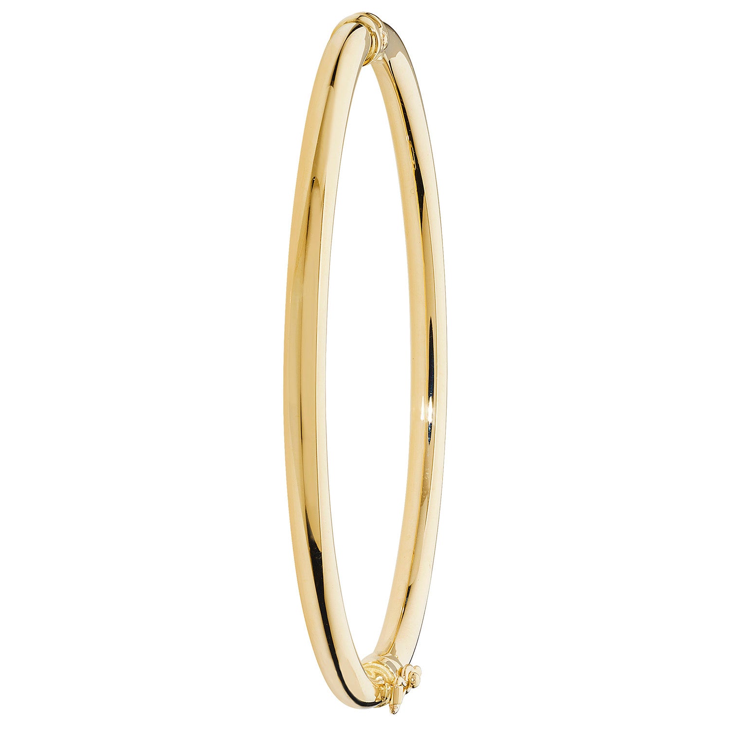 9CT GOLD PLAIN HINGED BANGLE