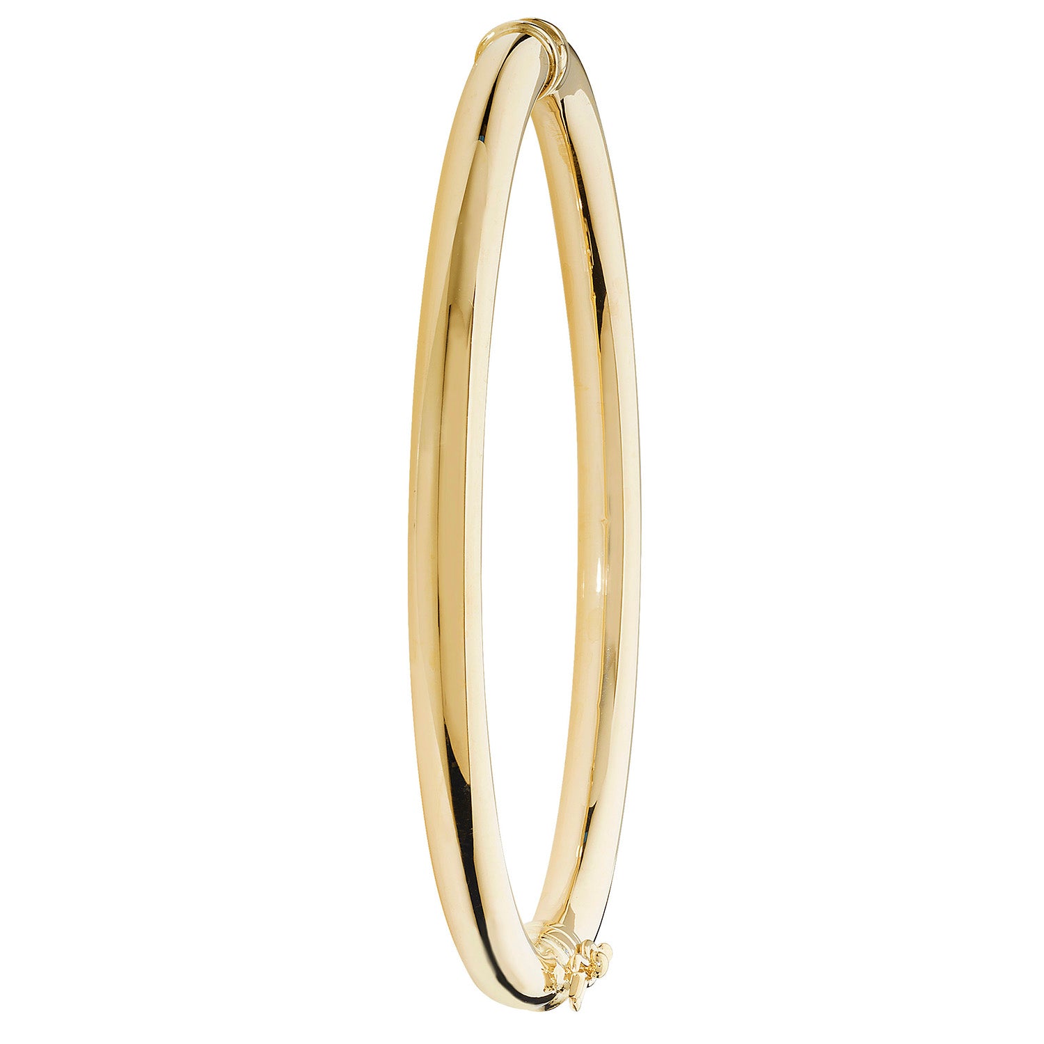 9CT GOLD PLAIN HINGED BANGLE