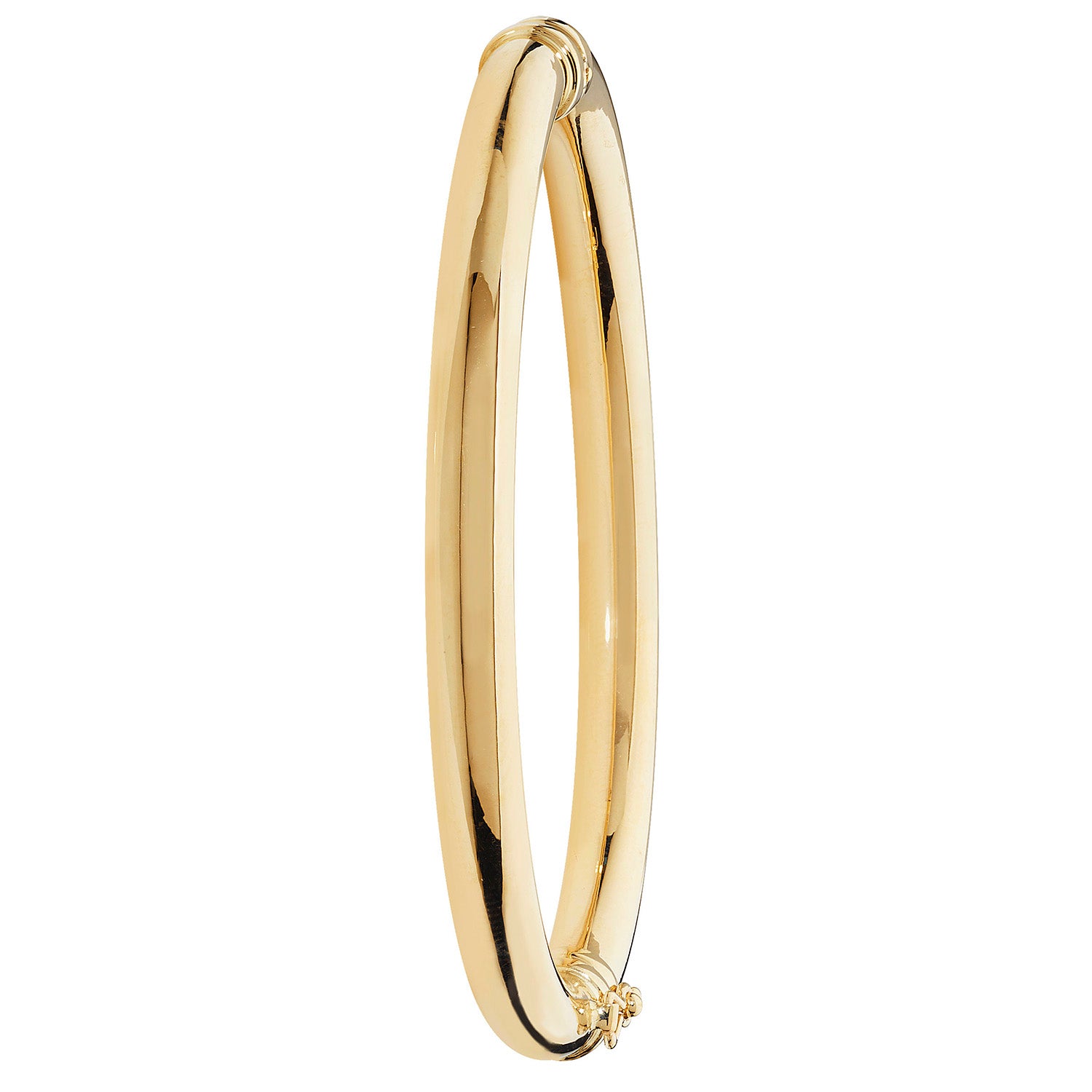 9CT GOLD PLAIN HINGED BANGLE