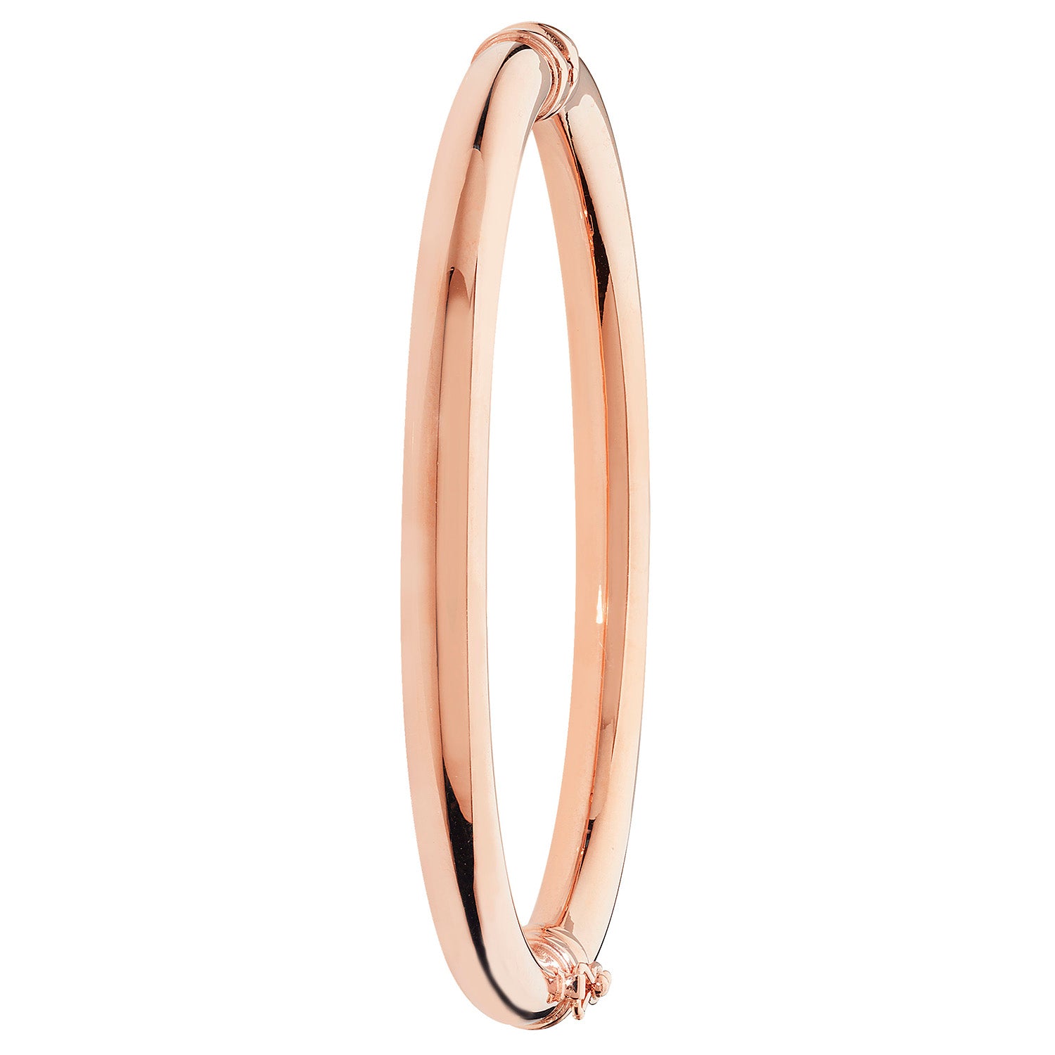 9CT ROSE GOLD PLAIN HINGED BANGLE