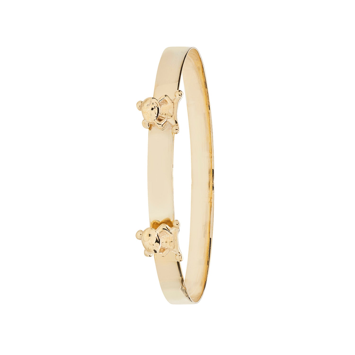 9CT GOLD BABIES' EXPANDABLE DOUBLE BEAR BANGLE