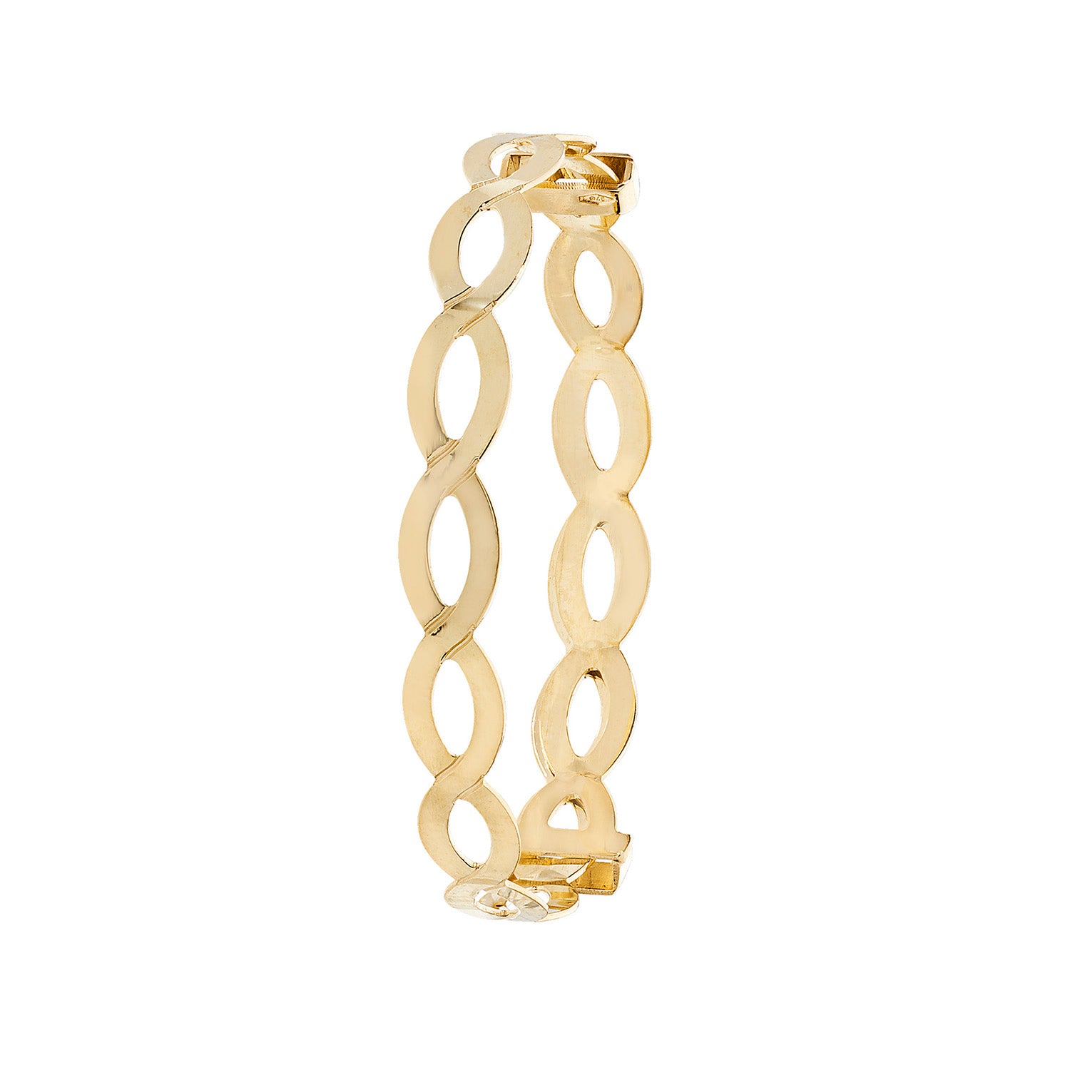 9CT GOLD BABIES' ENTWINED EXPANDABLE BANGLE