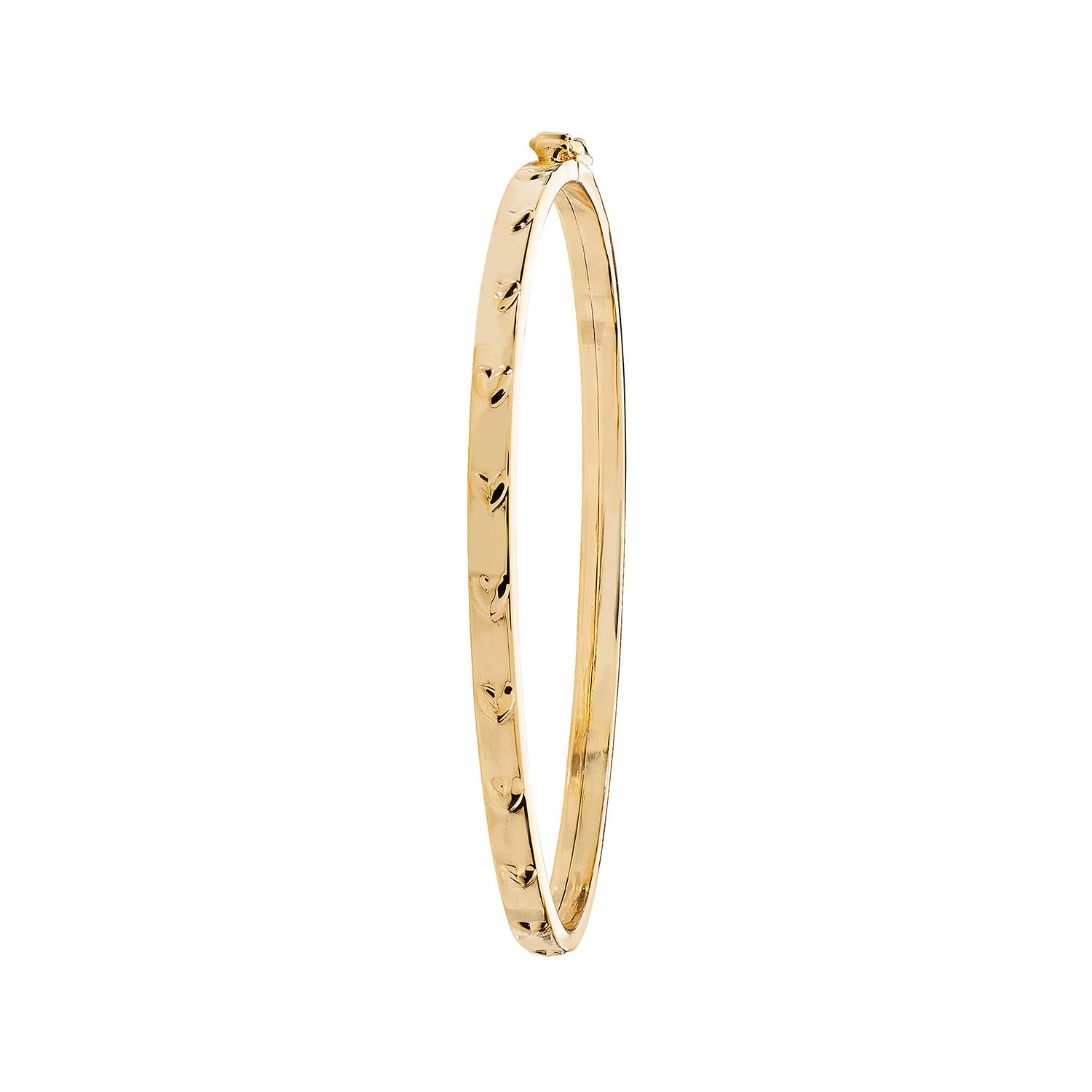 9CT GOLD BABIES' HEARTS DESIGN BANGLE