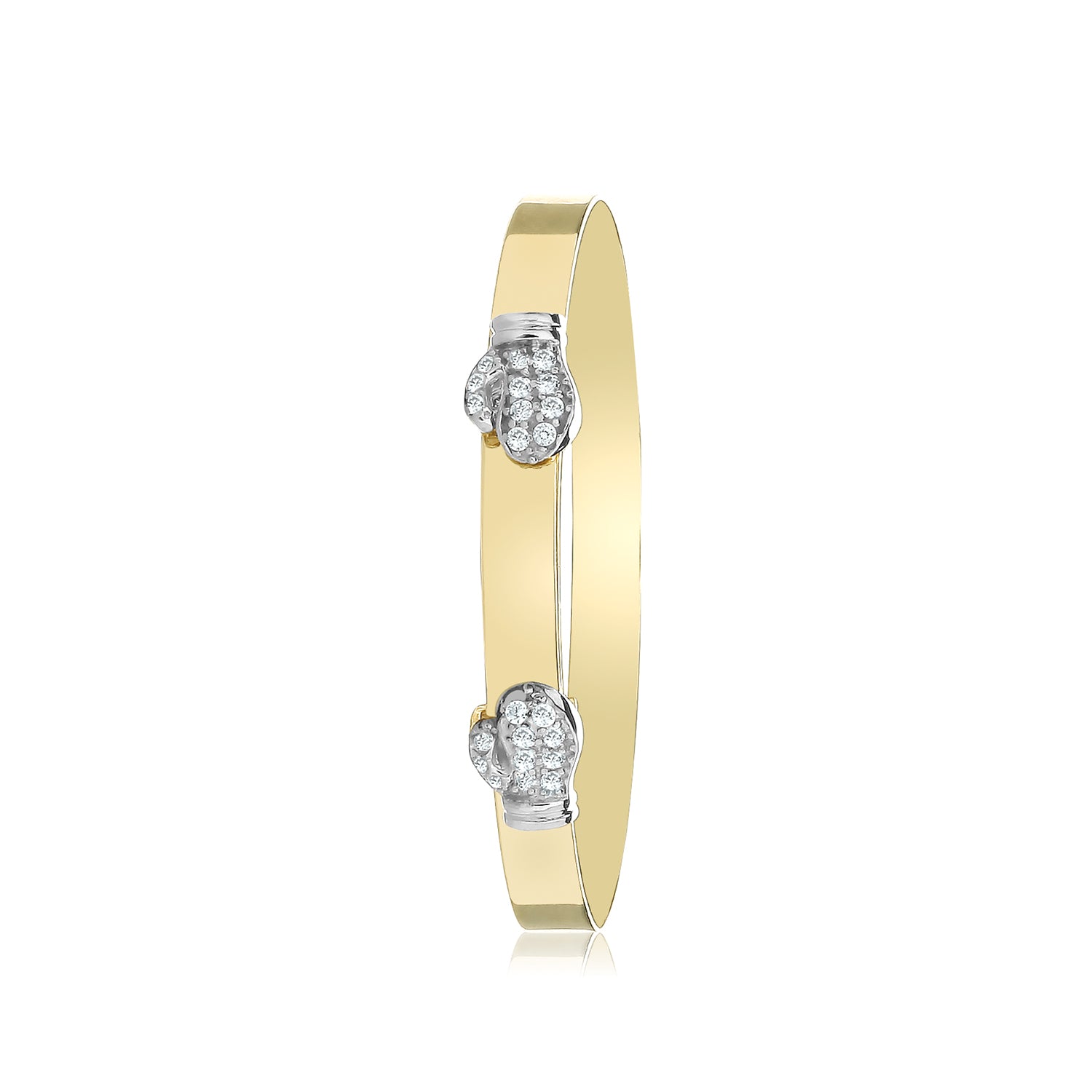 9CT YEL GOLD BOXING GLOVE BABY BANGLE