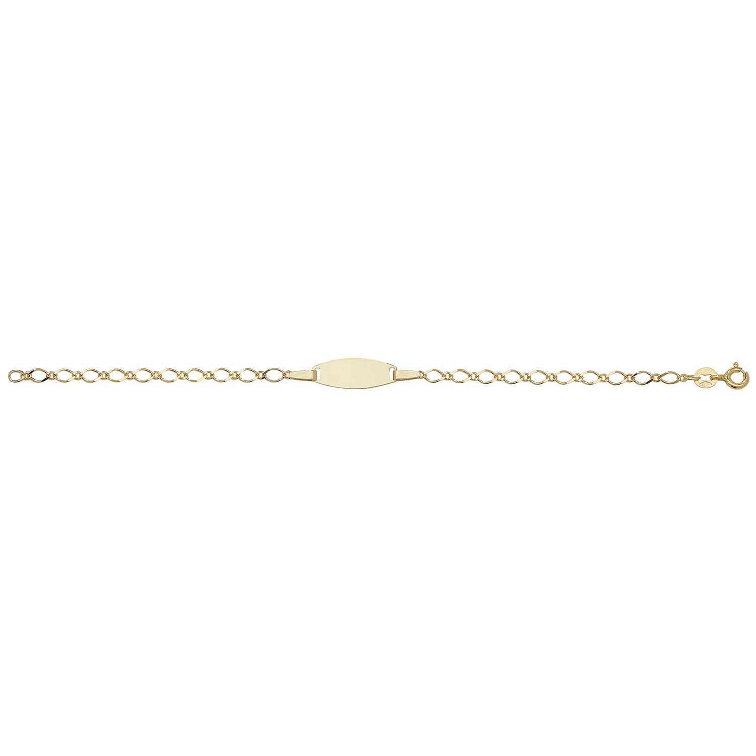 9CT GOLD BABIES' OVAL ID PLATE BRACELET