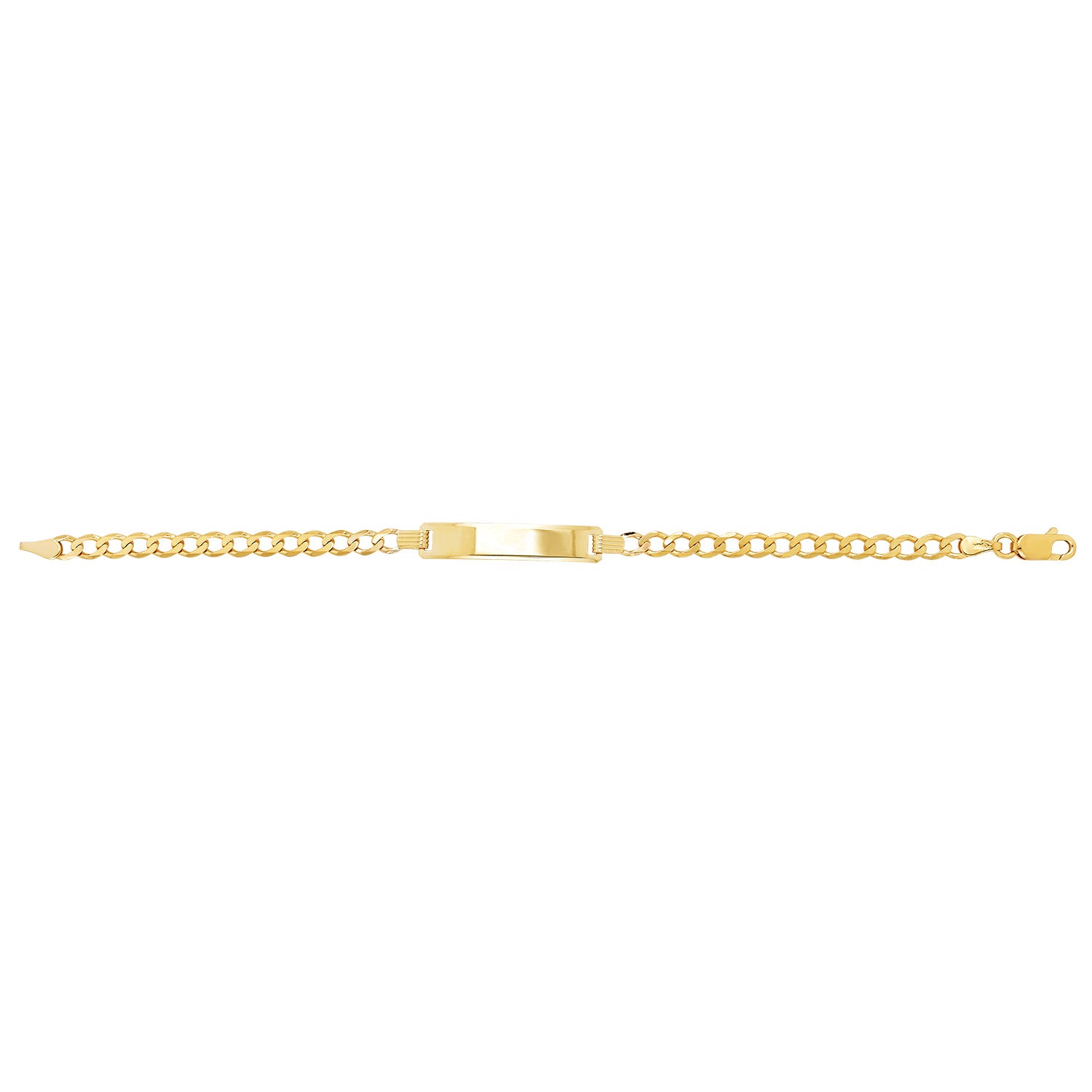 9CT GOLD BABIES' CURB RECTANGULAR ID PLATE BRACELET