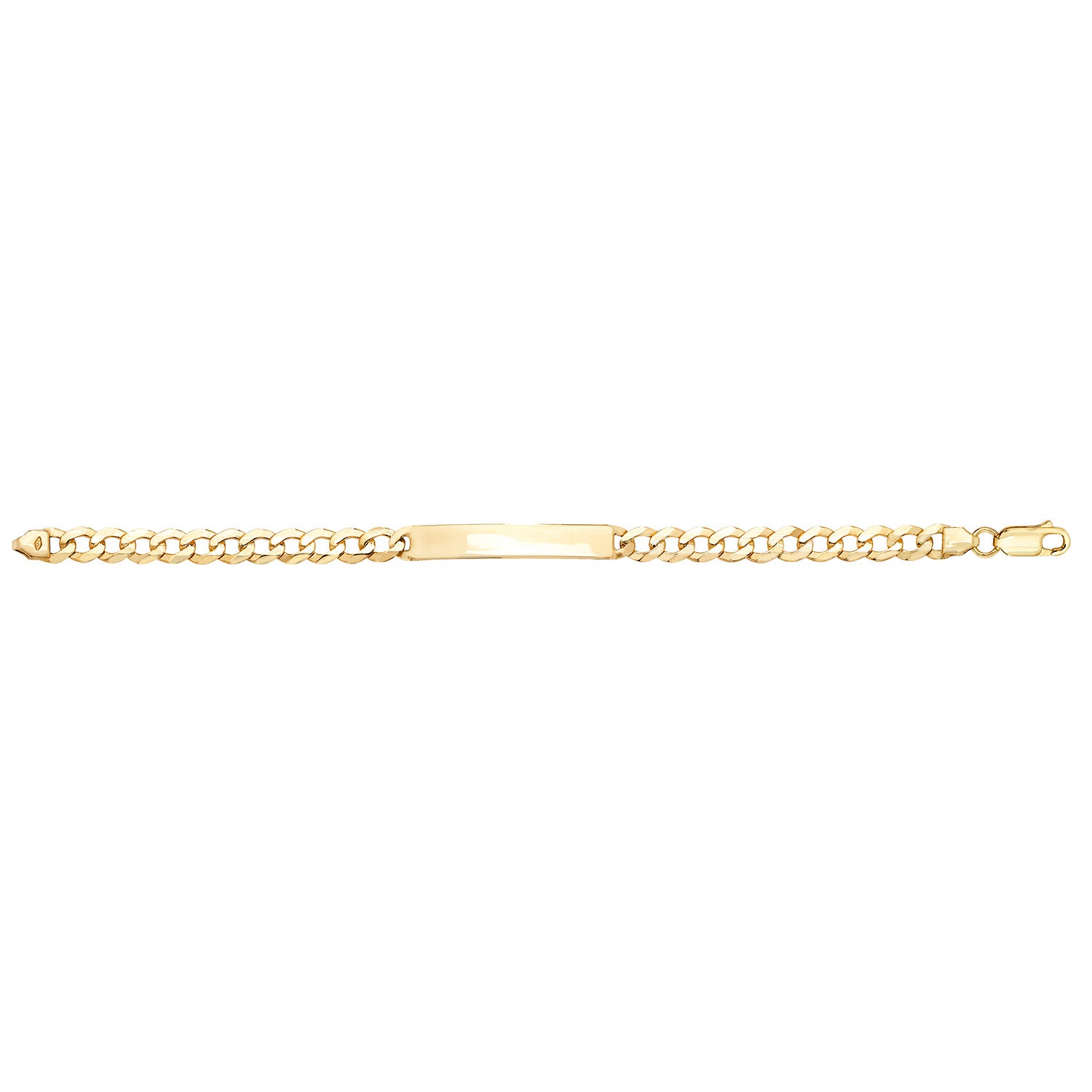 9CT GOLD BABIES' CURB RECTANGULAR ID PLATE BRACELET