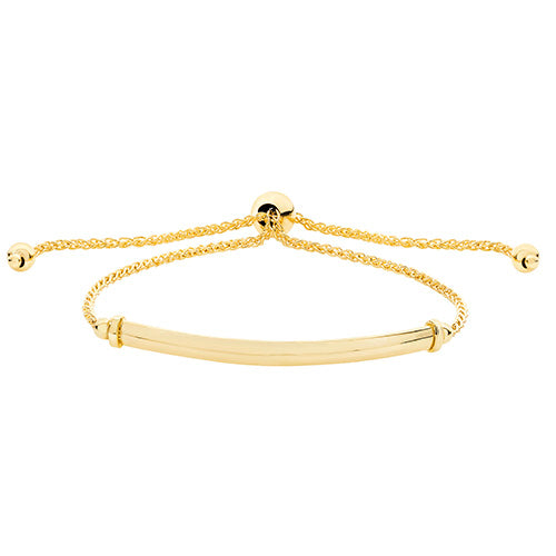 9CT GOLD ID PLATE PULL STYLE BRACELET