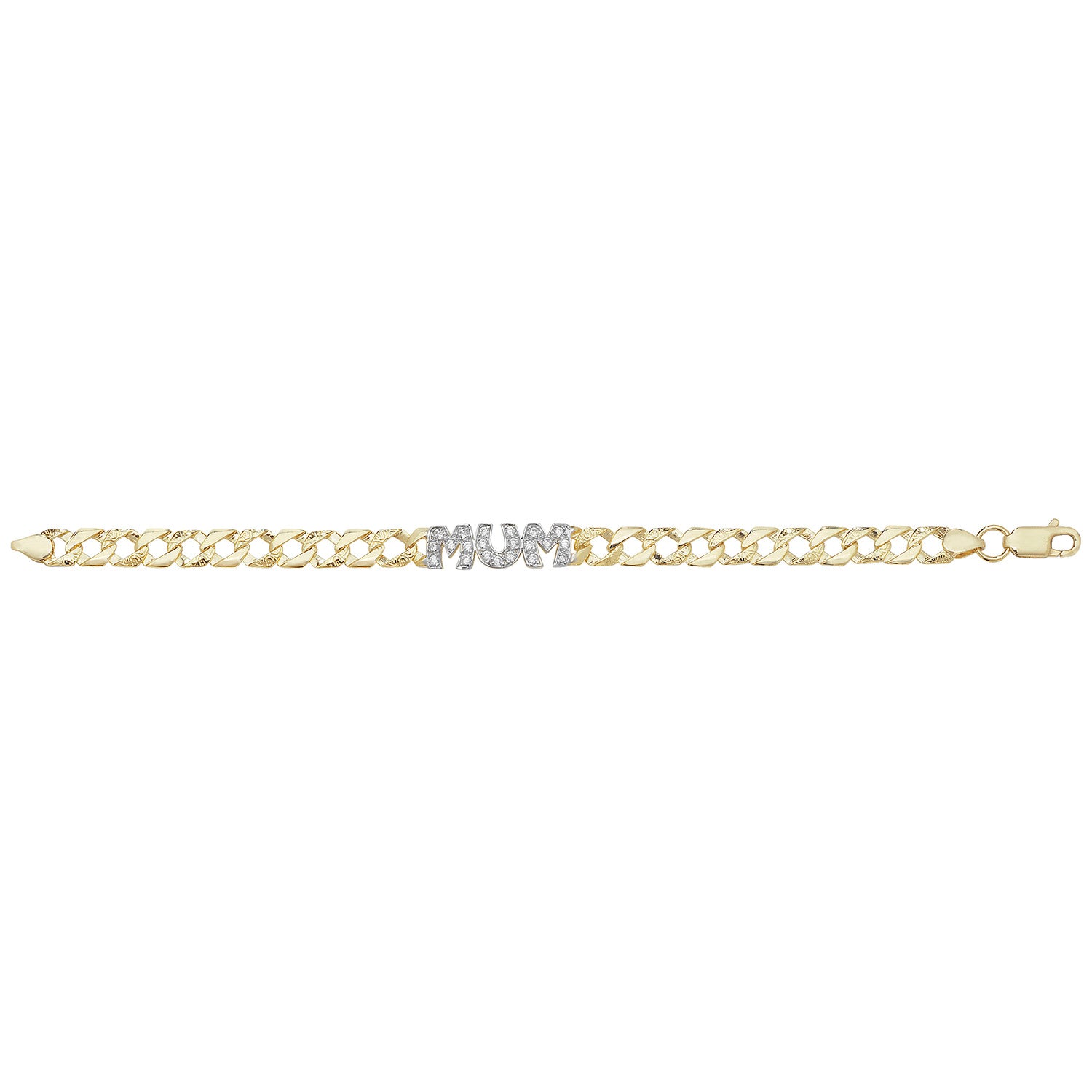 9CT GOLD CZ MUM BRACELET