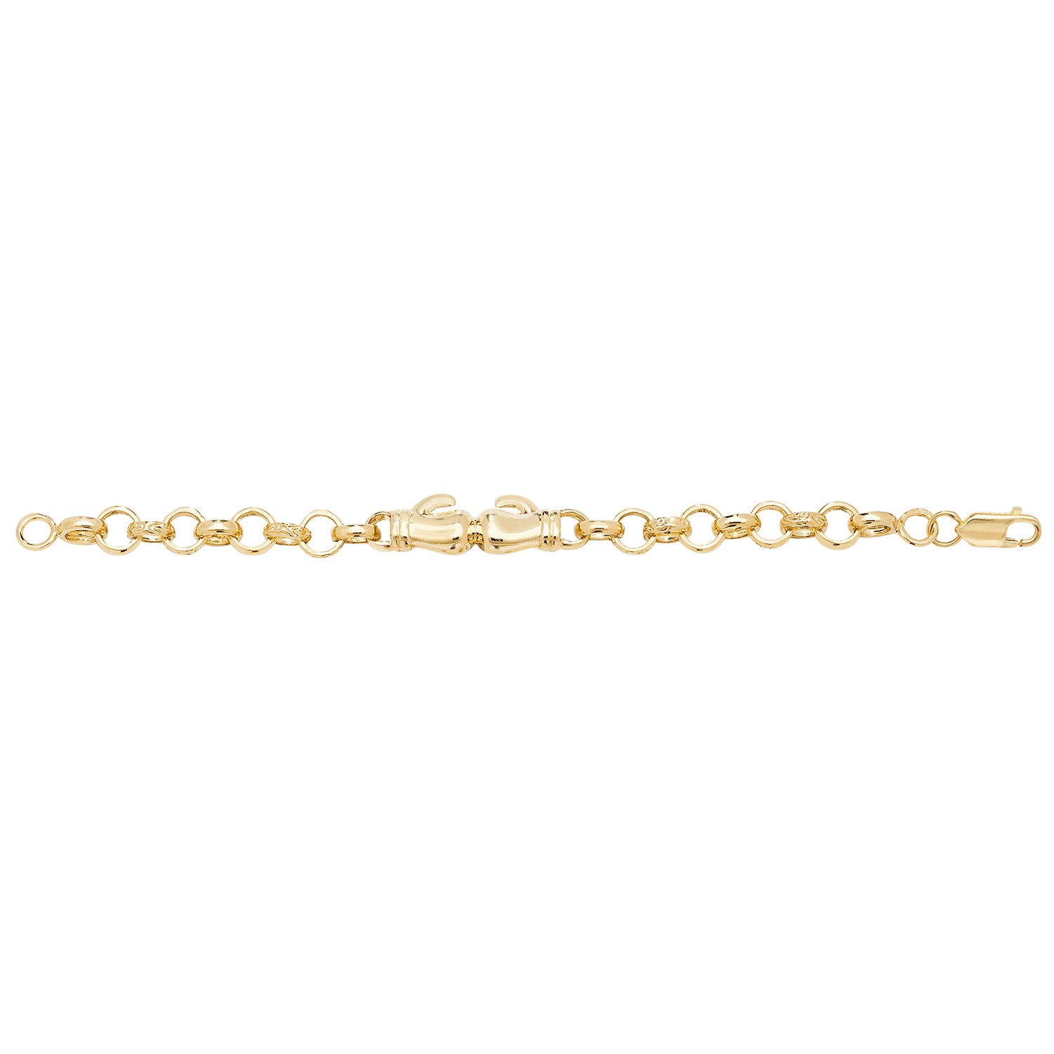 9CT GOLD BABIES' DOUBLE BOXING GLOVE BRACELET