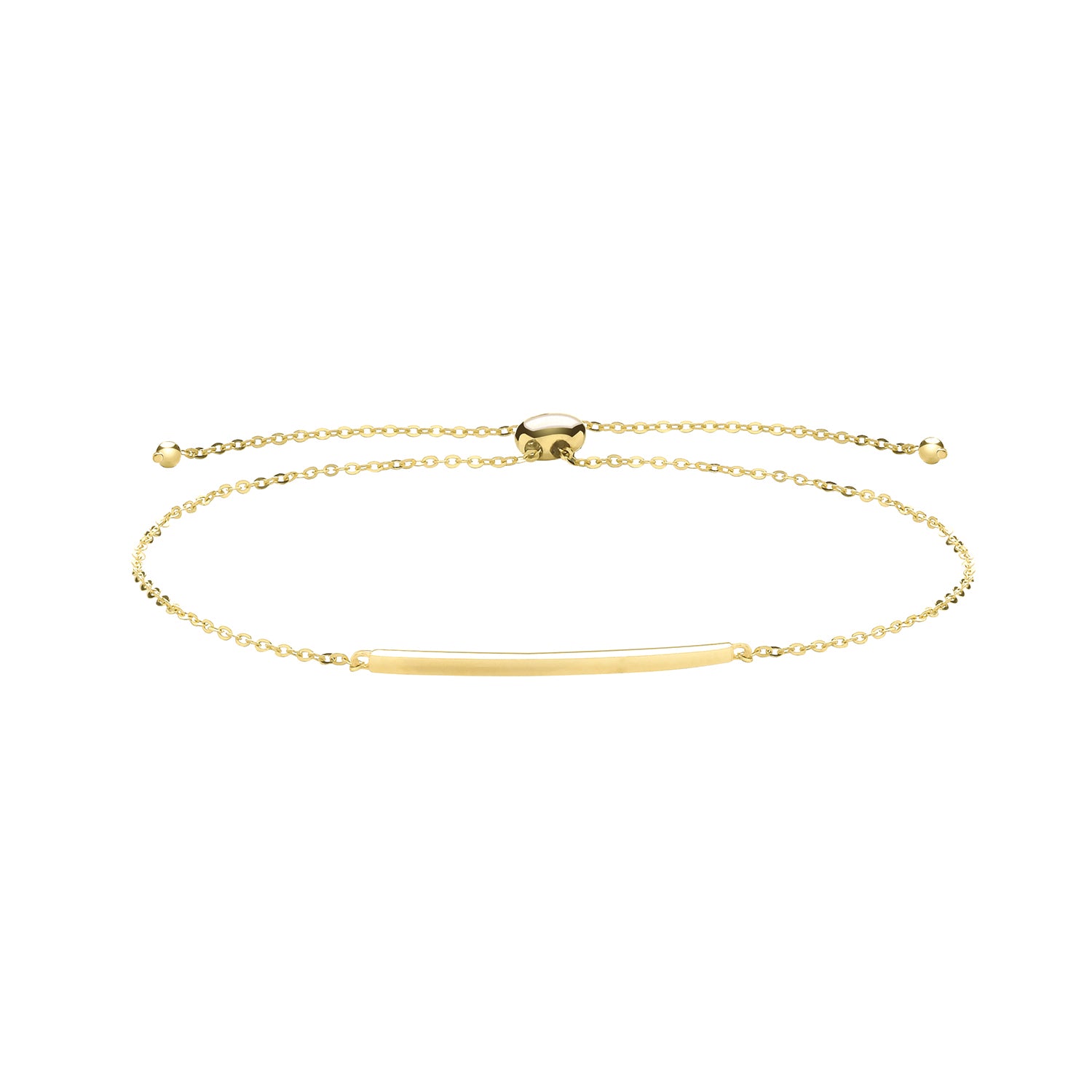 9CT GOLD BAR PULL STYLE BRACELET