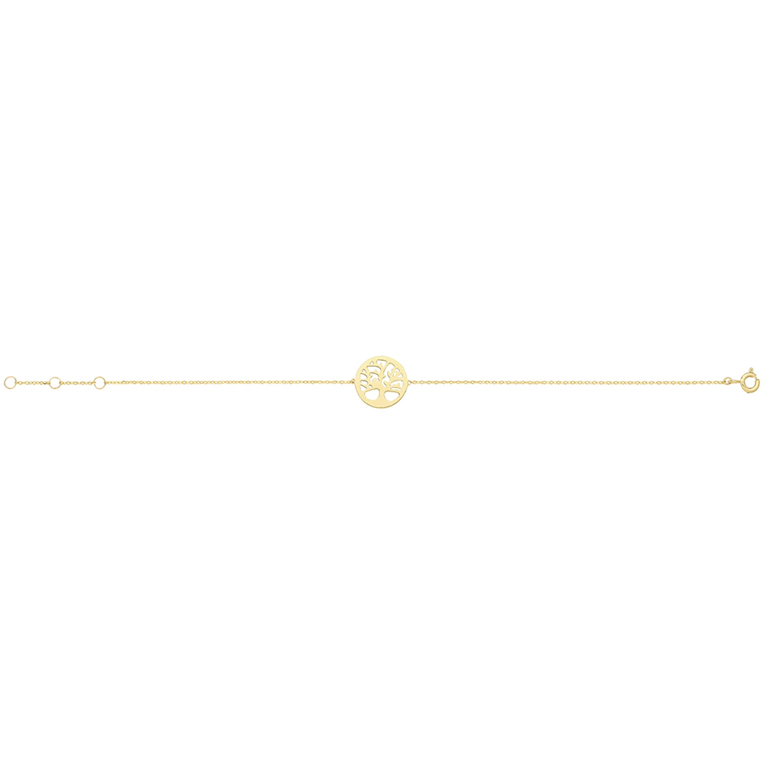 9CT GOLD TREE OF LIFE CHAIN BRACELET