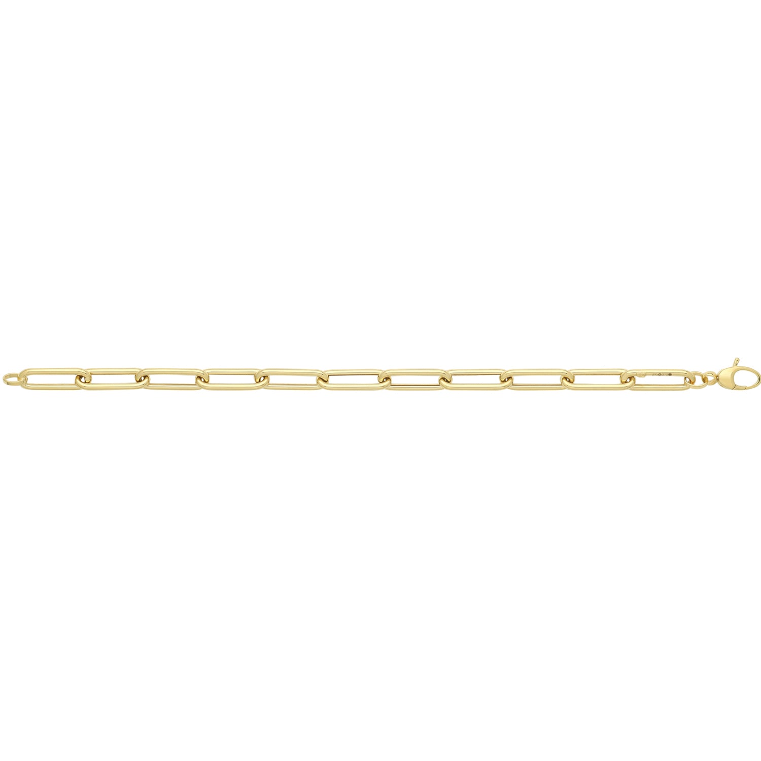 9CT GOLD PAPERCLIP BRACELET