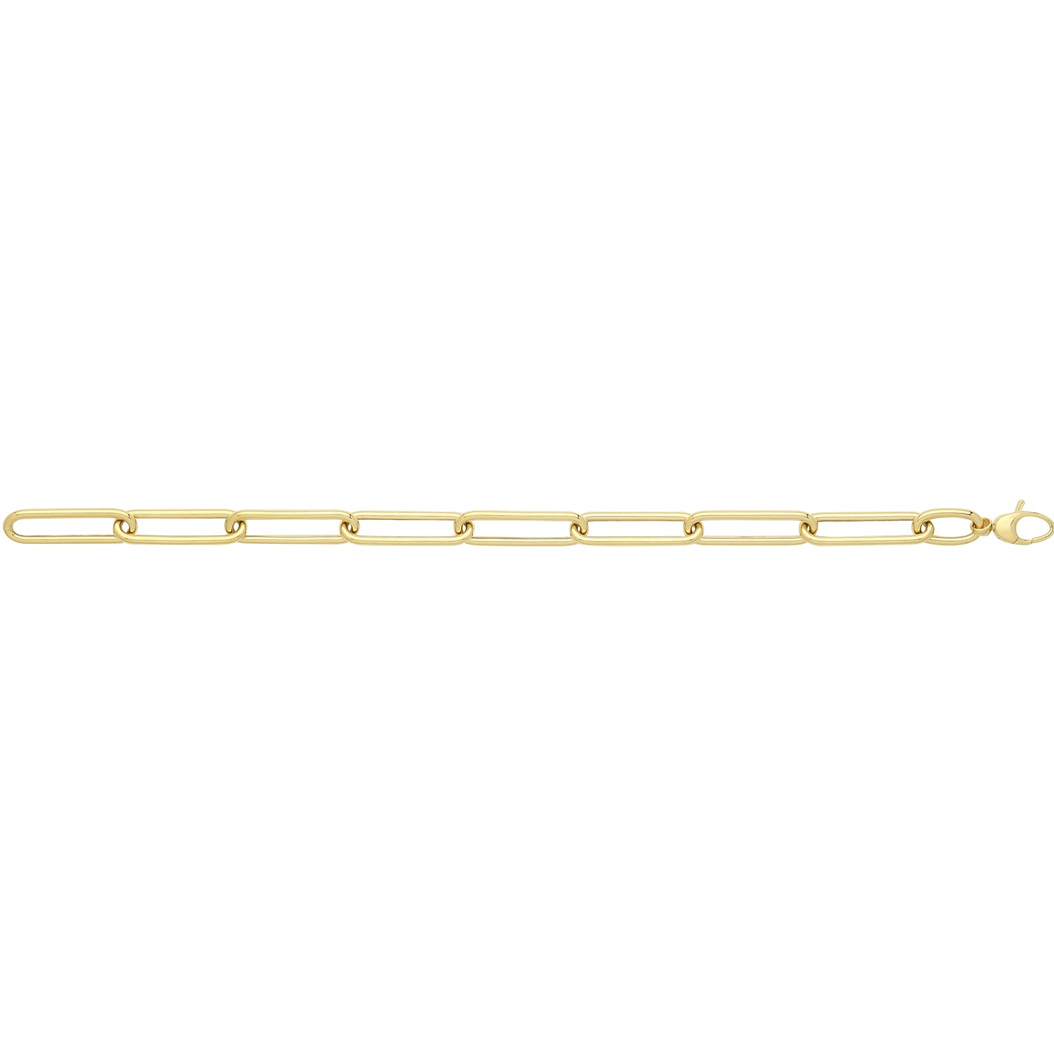 9CT GOLD PAPERCLIP BRACELET