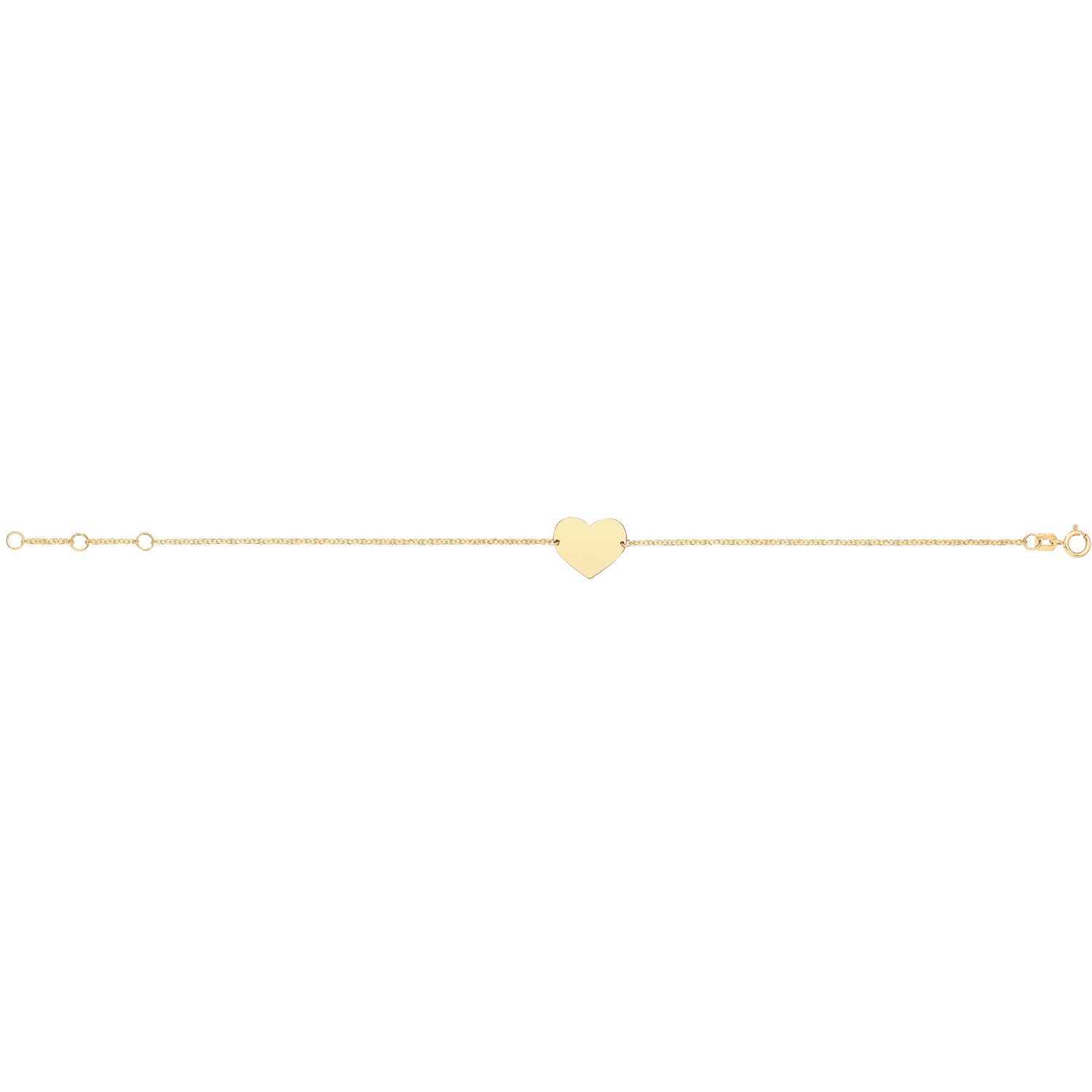 9CT GOLD HEART ID BRACELET