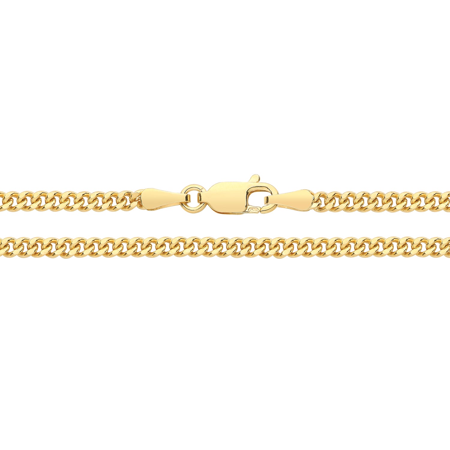 9CT GOLD CLOSE CURB HOLLOW CHAIN