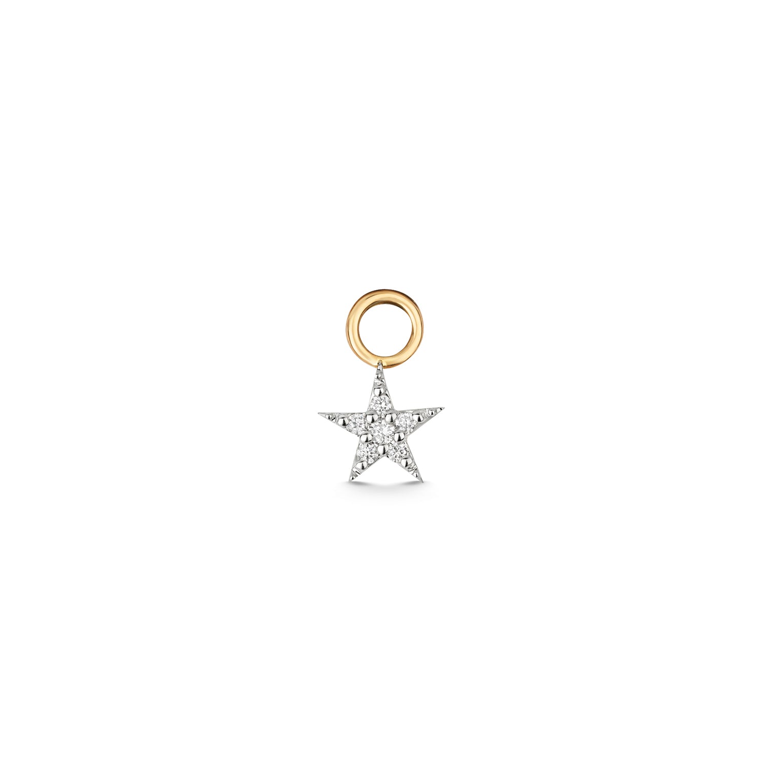 DIAMOND STAR EARRING CHARM IN 9CT GOLD