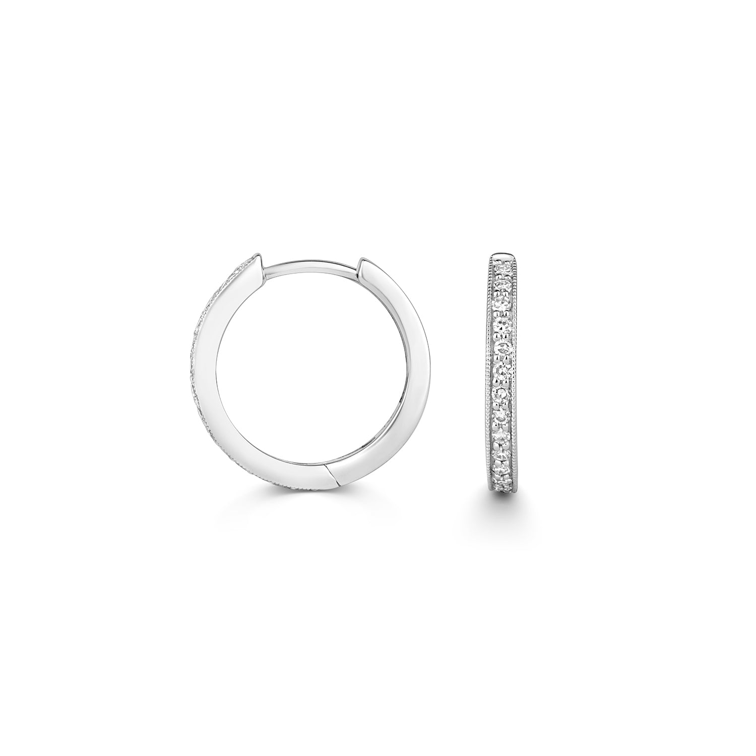 DIAMOND HOOPS IN 9CT WHITE GOLD