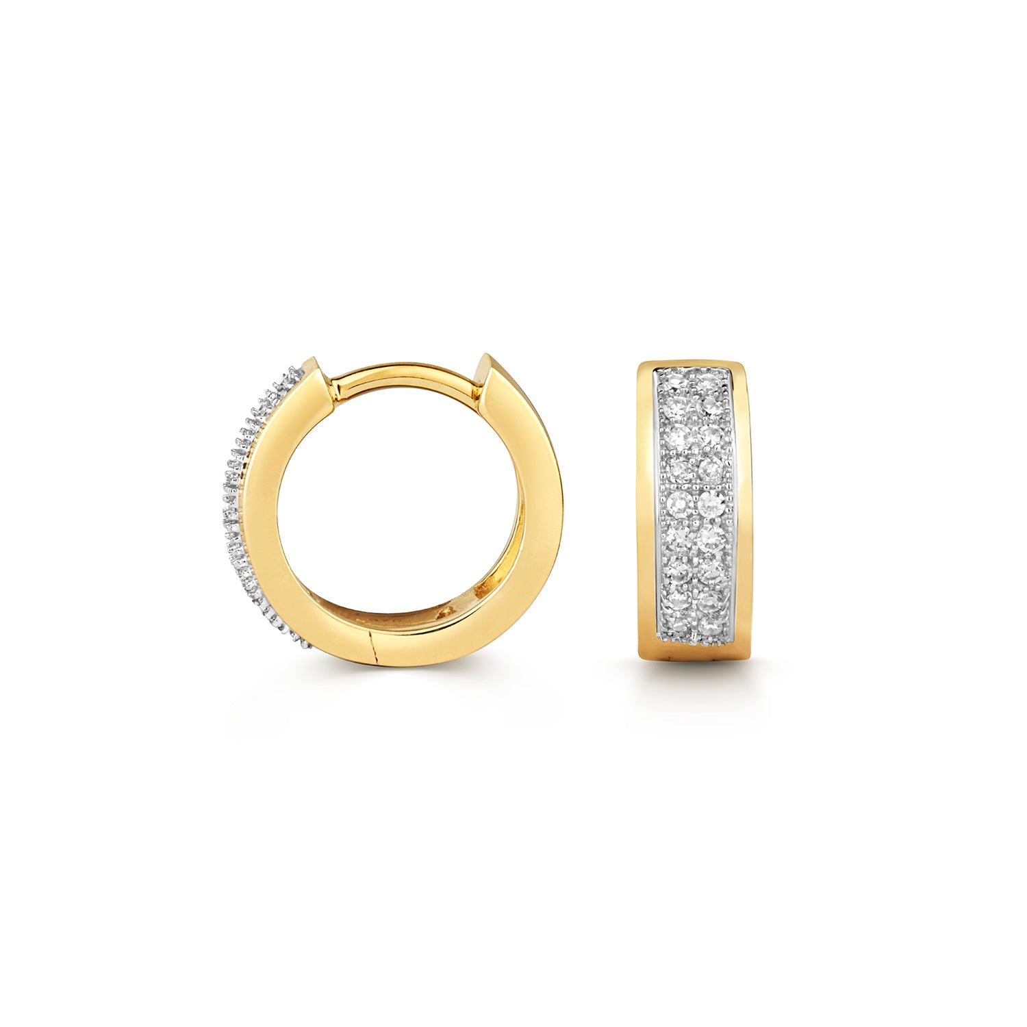 DIAMOND HUGGIES IN 9CT GOLD