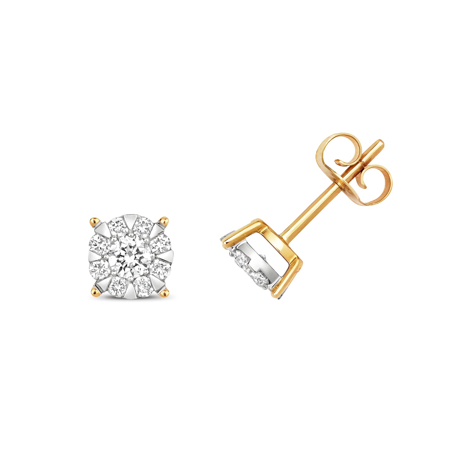 DIAMOND BRILLIANT RANGE STUDS IN 9CT GOLD