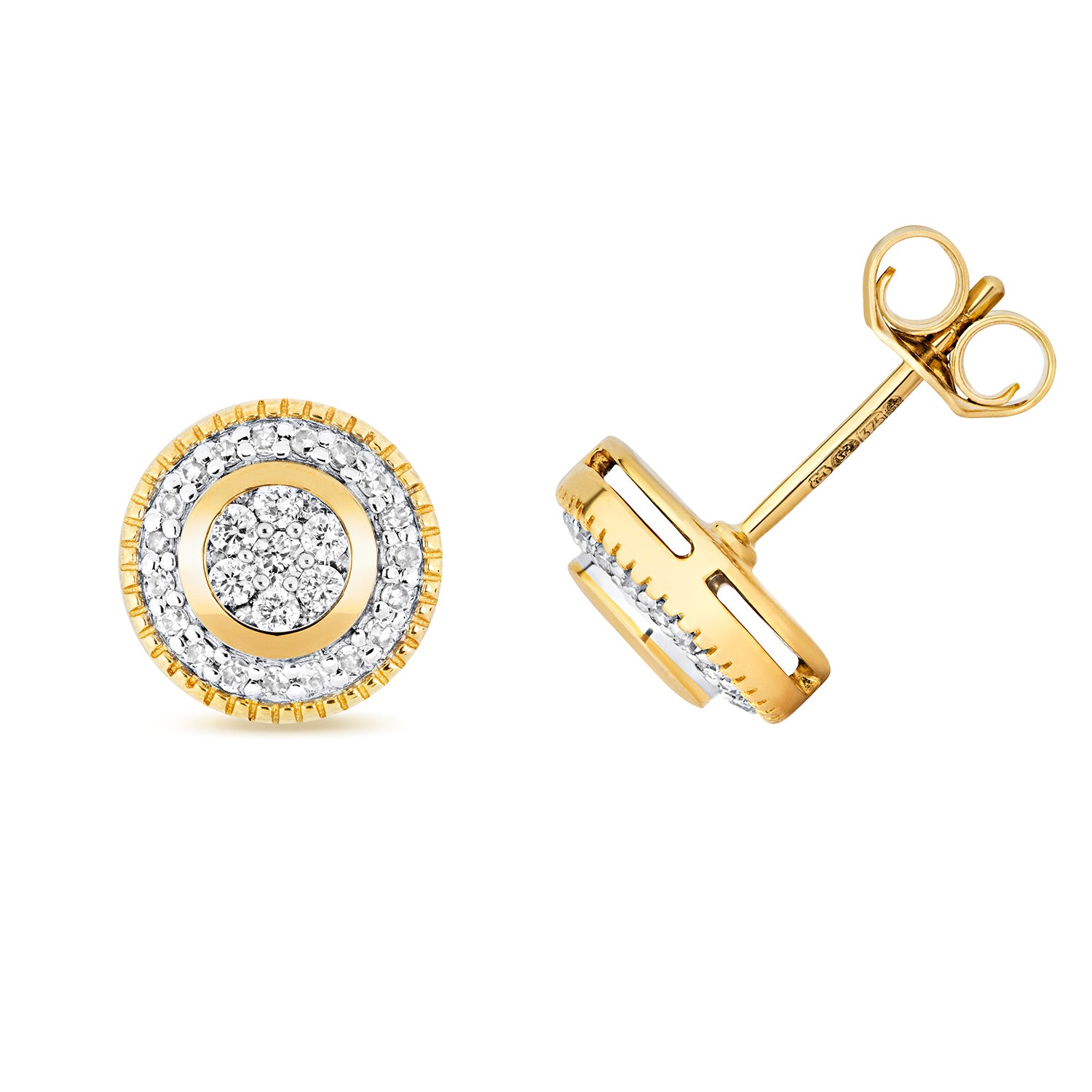 DIAMOND SET AROUND STUDS IN 9CT GOLD