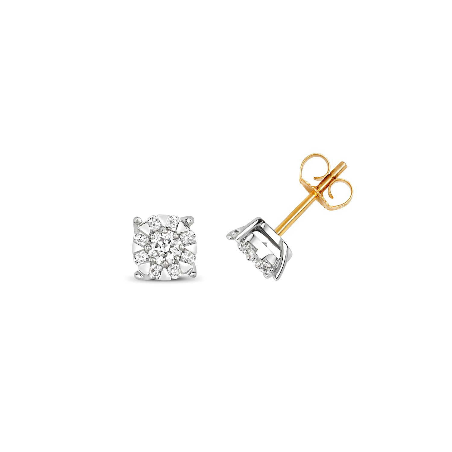 DIAMOND BRILLIANT RANGE STUDS IN 9CT GOLD