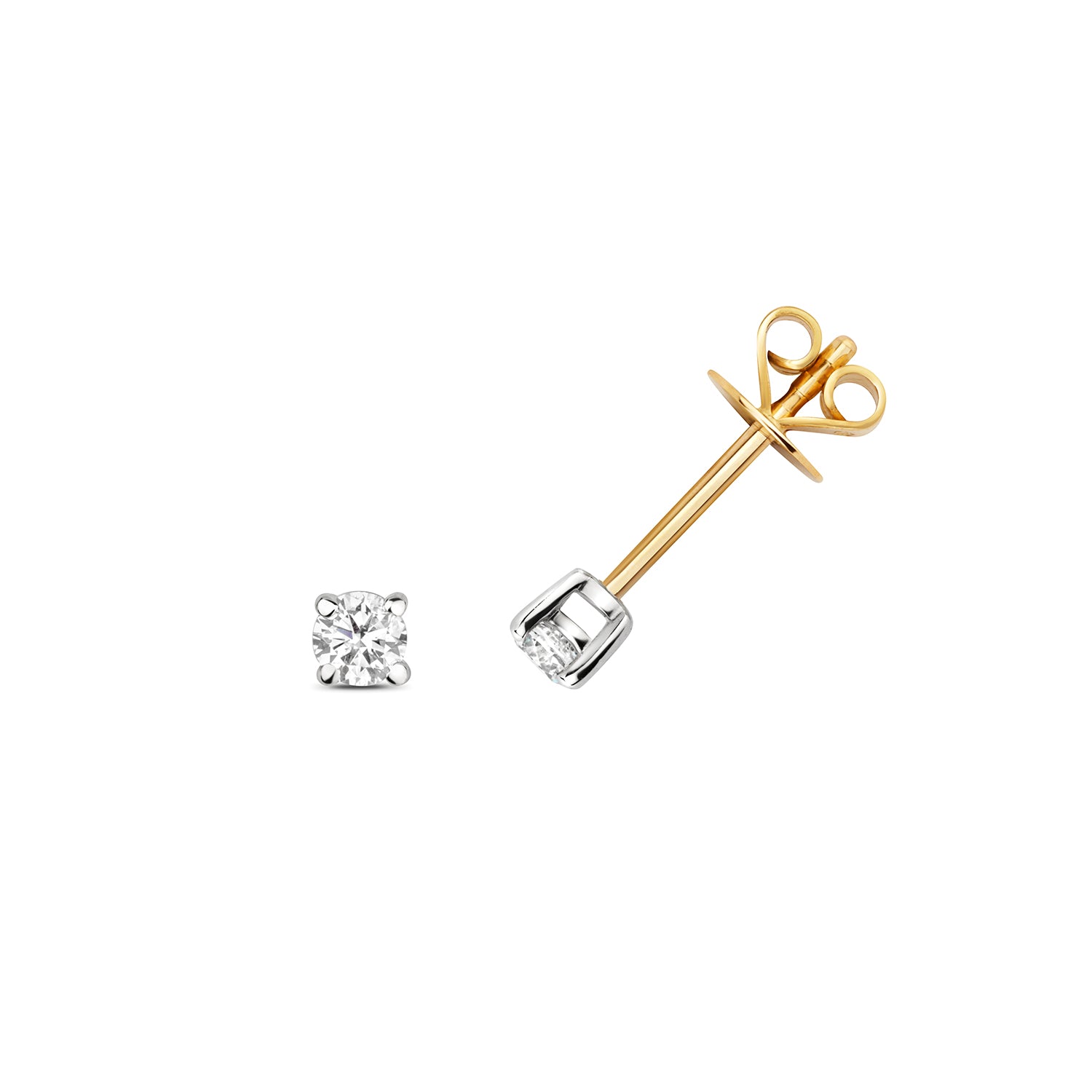 DIAMOND CLAW SET STUDS IN 9CT GOLD