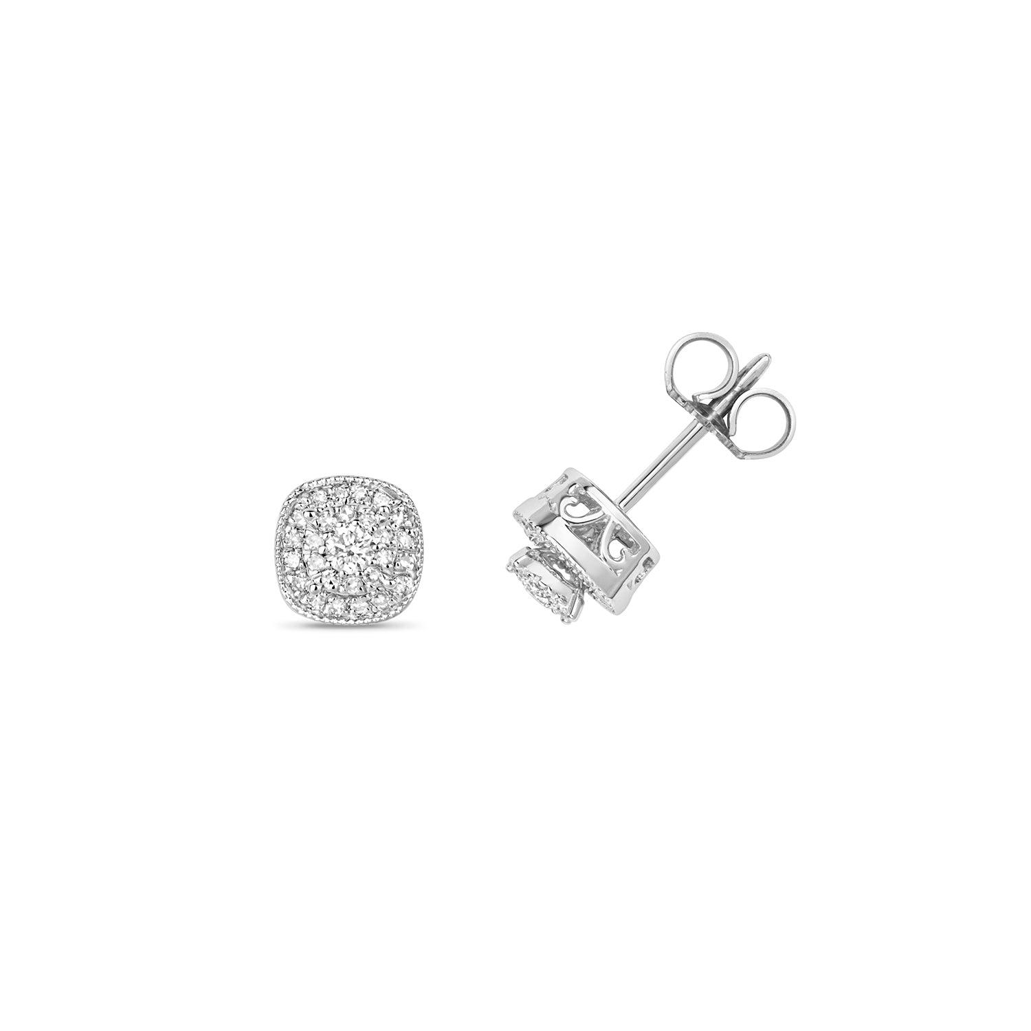 DIAMOND STUDS IN 9CT WHITE GOLD