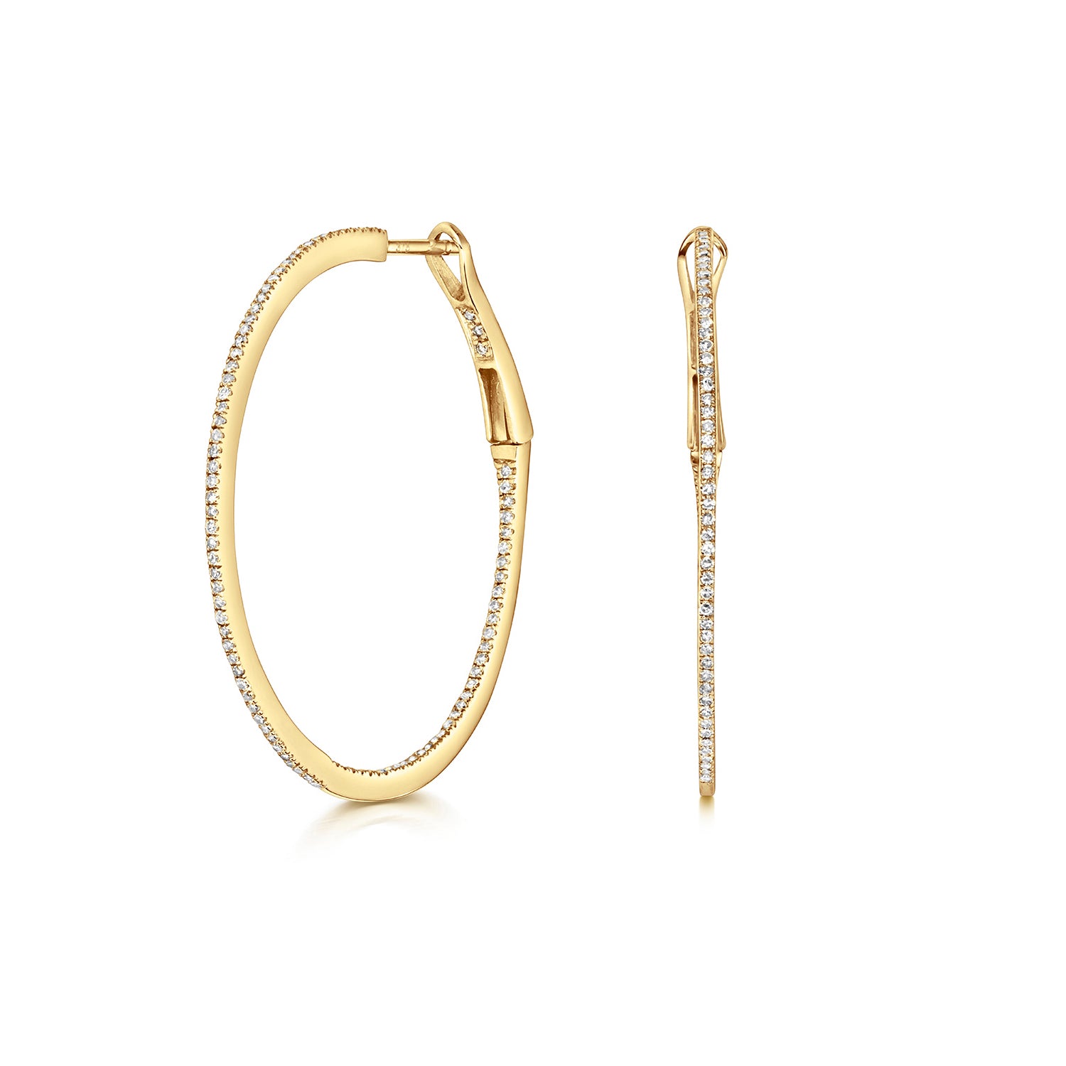 DIAMOND HOOPS IN 9CT GOLD